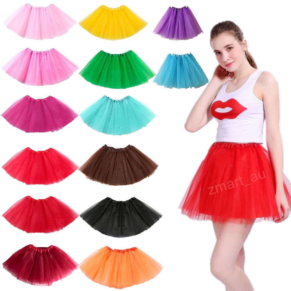 V474-457073-101922-01 New Adults Tulle Tutu Skirt Dressup Party Costume Ballet Womens Girls Dance Wear, Rainbow_H (6 Layers), Kids - Image 2