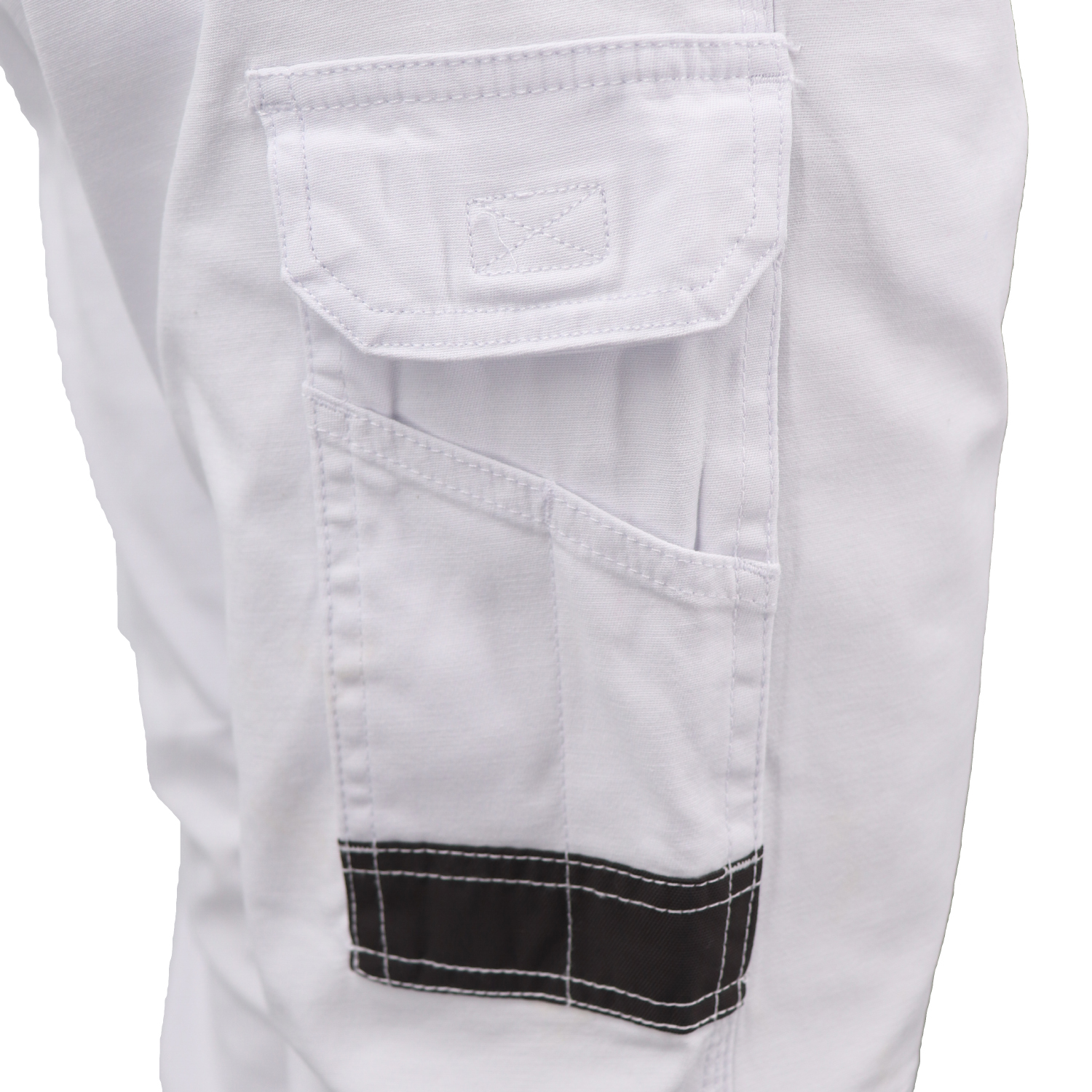 V474-497037-141573-06 Men's Cargo Cotton Drill Work Pants UPF 50+ 13 Pockets Tradies Workwear Trousers, Black, 36 - Image 7
