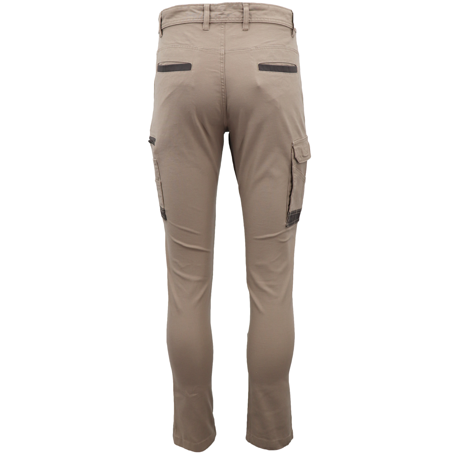V474-578403-202502241741-07 Men's Cotton Drill Cargo Work Pants UPF 50+ 13 Pockets Tradies Workwear Trousers, Black, 38 - Image 8