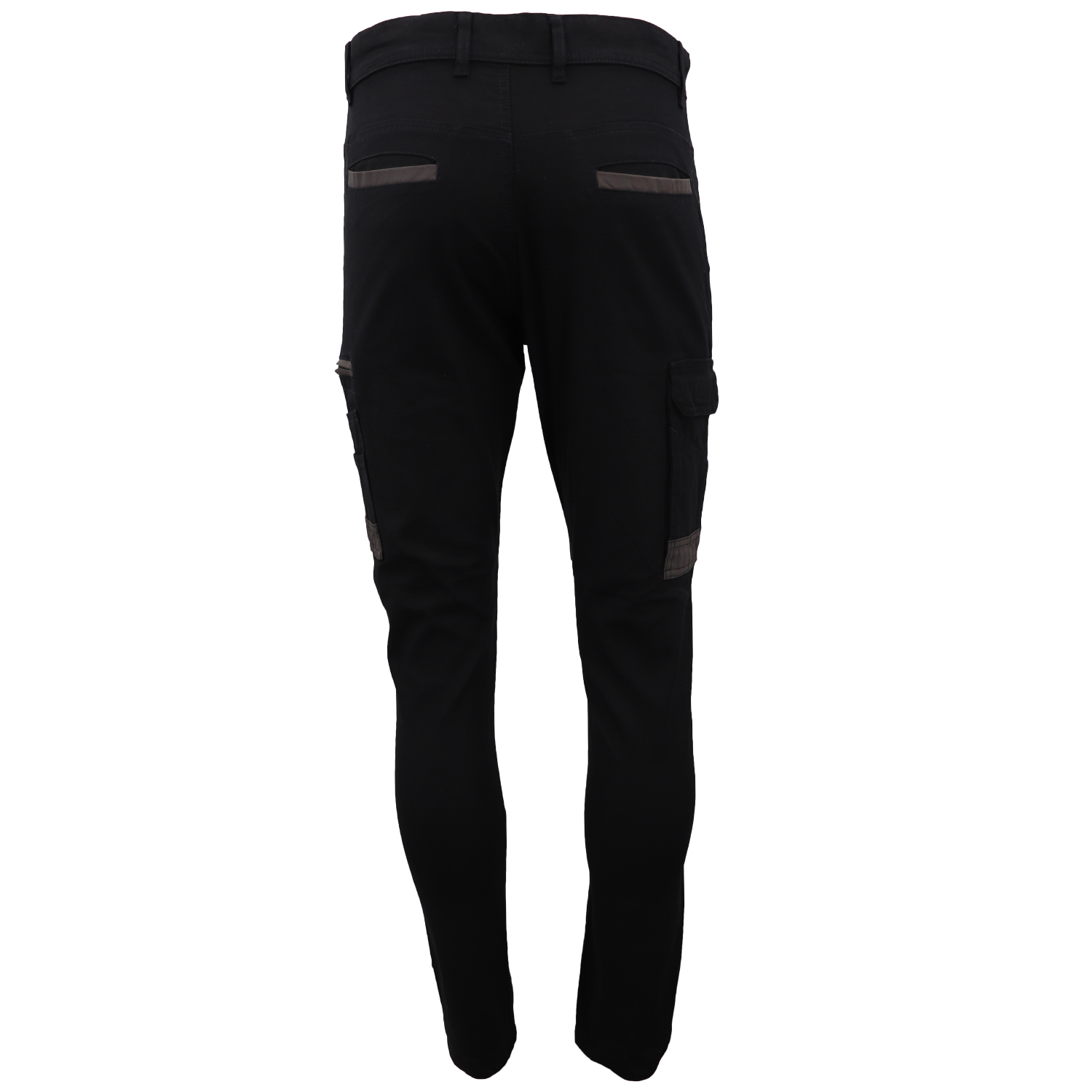 V474-578403-202502241741-08 Men's Cotton Drill Cargo Work Pants UPF 50+ 13 Pockets Tradies Workwear Trousers, Black, 38 - Image 9
