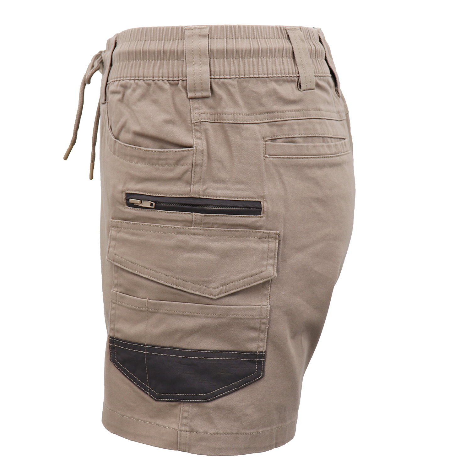 V474-739035-202505281141-03 Mens Cargo Cotton Work Shorts 10 Pockets Tradies Utility Pants Workwear Trousers, Khaki, 40 - Image 4