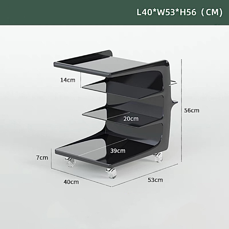 V488-FCTVT-BK-90866-07 Movable Coffee Table Sofa Side End Table Bedside Modern Furniture - Image 8