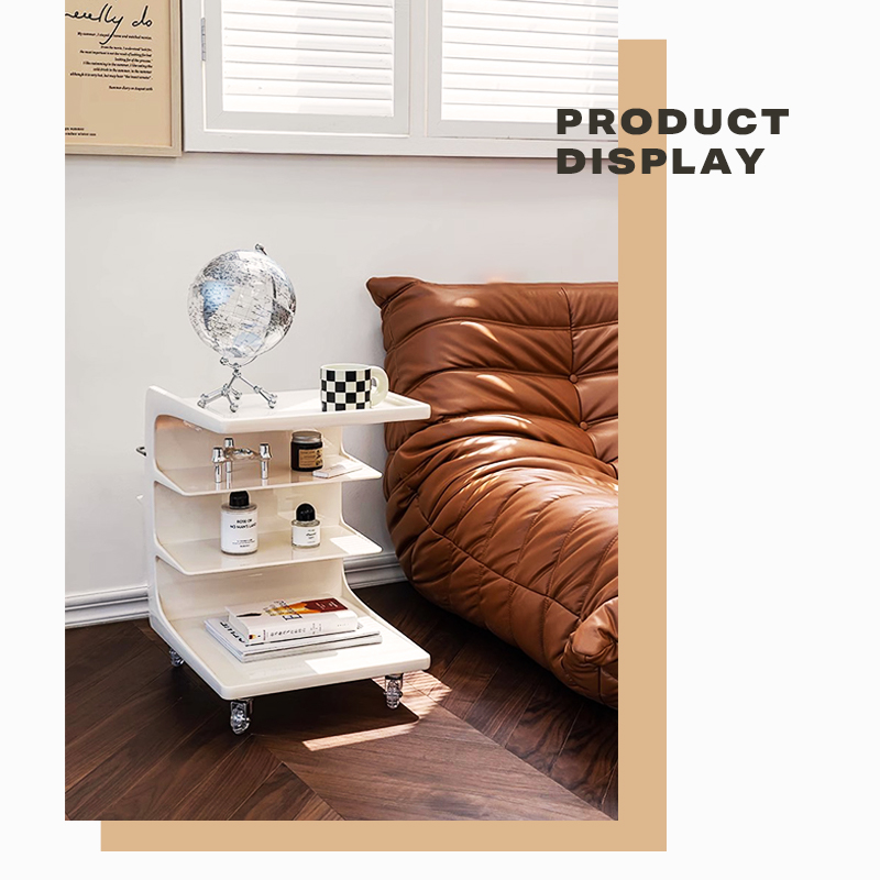 V488-FCTVT-MW-90867-02 Movable Coffee Table Sofa Side End Table Bedside Modern Furniture - Image 3