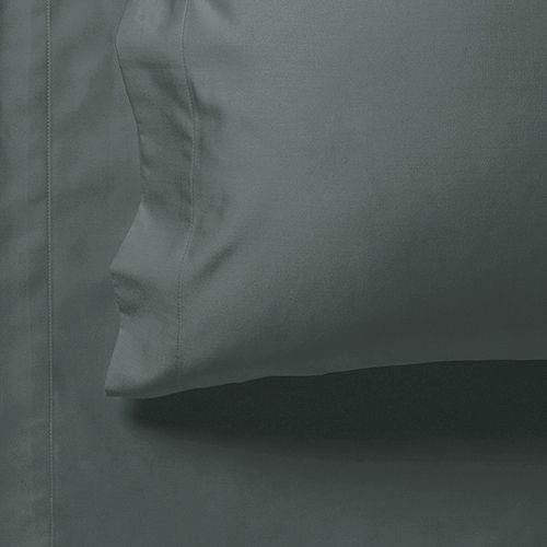 V493-AKS-11-88549-02 1000TC Ultra Soft King Size Bed Charcoal Flat & Fitted Sheet Set - Image 3