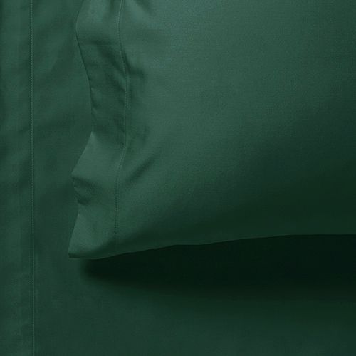 V493-AKS-17-88537-02 1000TC Ultra Soft King Size Bed Dark Green Flat & Fitted Sheet Set - Image 3