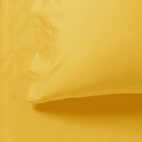 V493-AKS-21-88571-02 1000TC Ultra Soft King Size Bed Yellow Flat & Fitted Sheet Set - Image 3