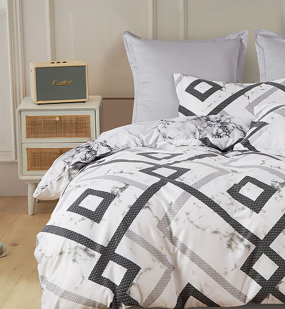 V493-MQ-458-87529-02 Ashwin Queen Size Quilt/Duvet Cover Set - Image 3