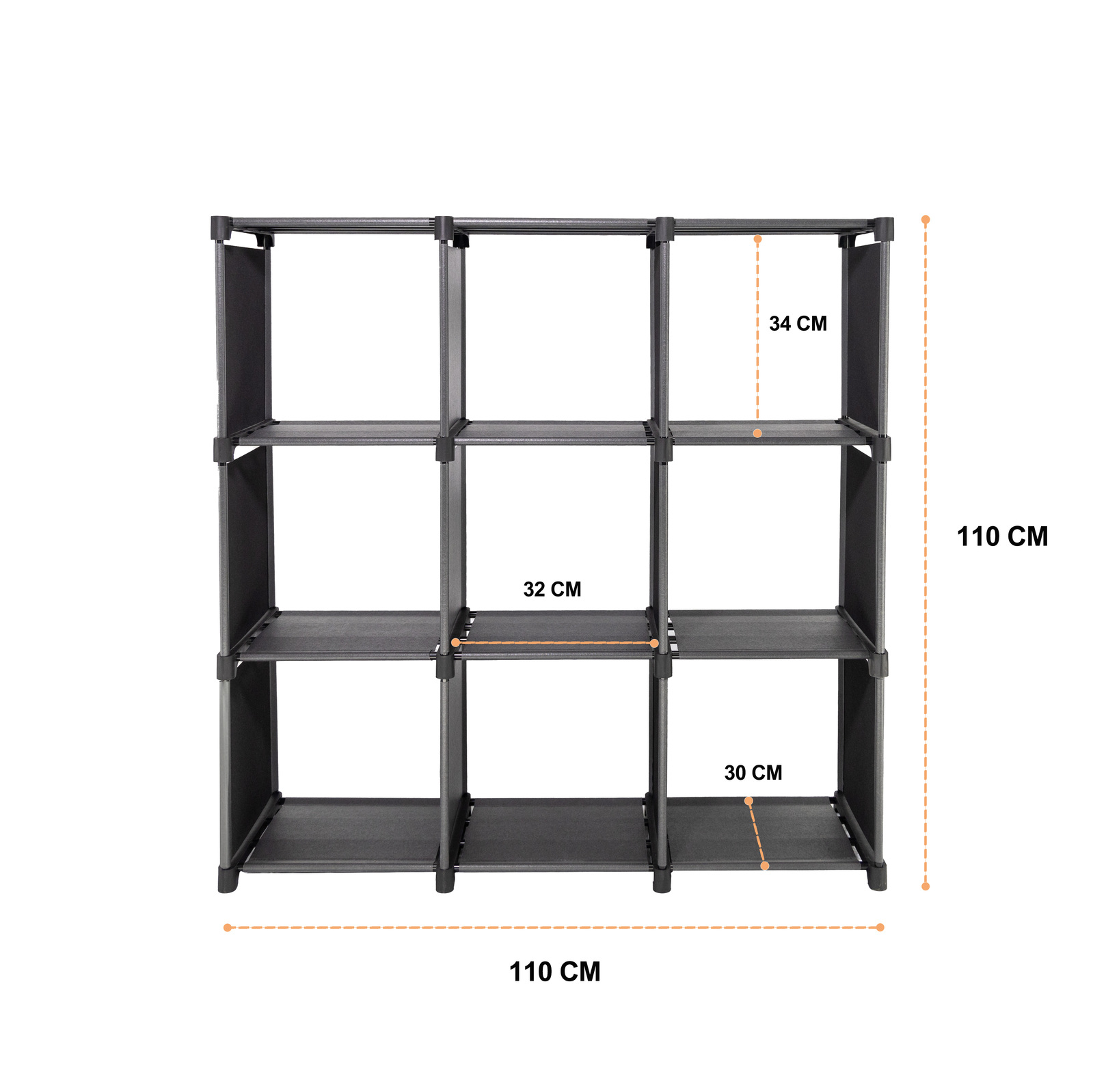 V510-MFR105-195511-03 Storage Organizer, 9 Cubes, Wardrobe Closet Storage Shelves - Image 4