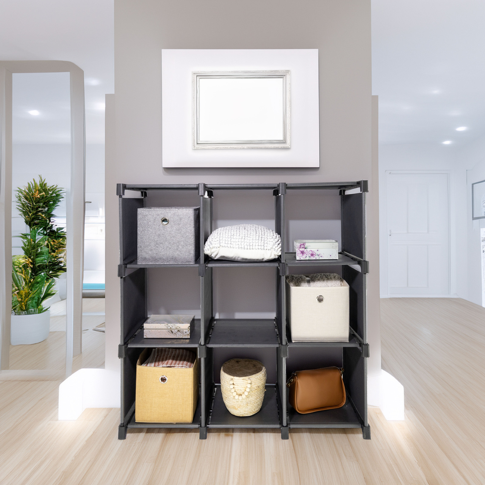 V510-MFR106-195510-02 Storage Organizer, 9 Cubes, Wardrobe Closet Storage Shelves - Image 3