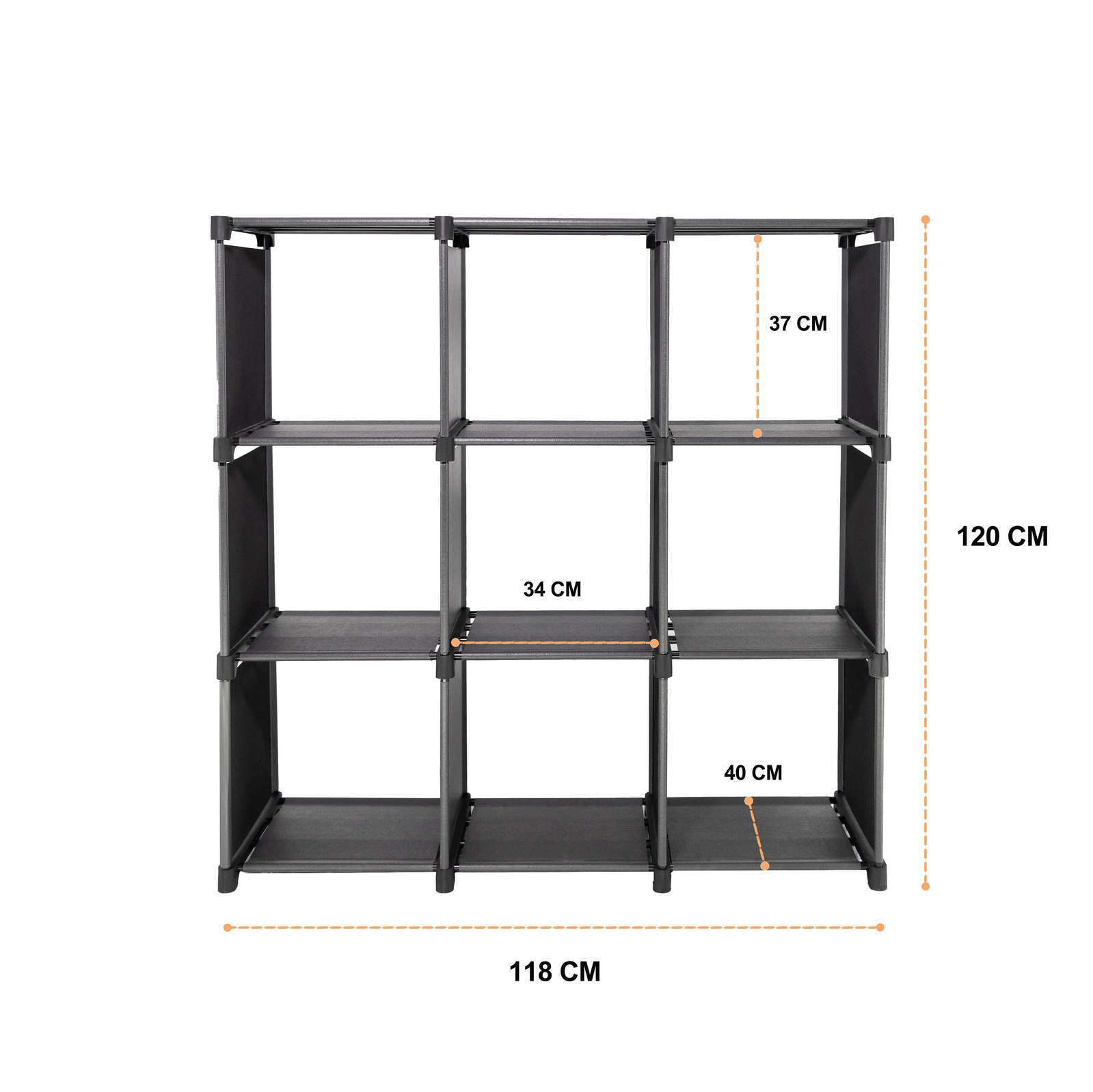 V510-MFR106-195510-03 Storage Organizer, 9 Cubes, Wardrobe Closet Storage Shelves - Image 4