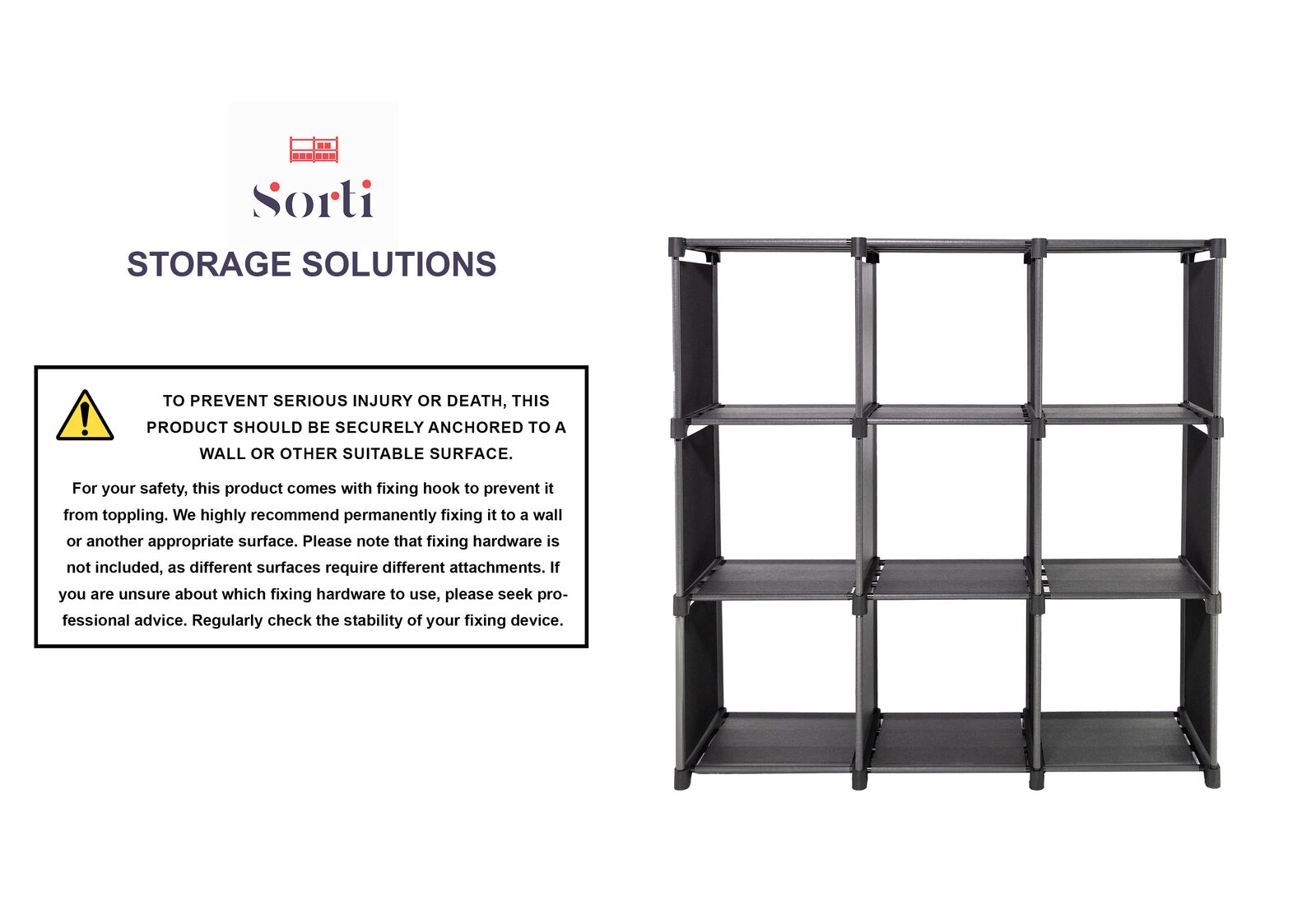 V510-MFR106-202504241548-00 Storage Organizer, 9 Cubes, Wardrobe Closet Storage Shelves - Image 6