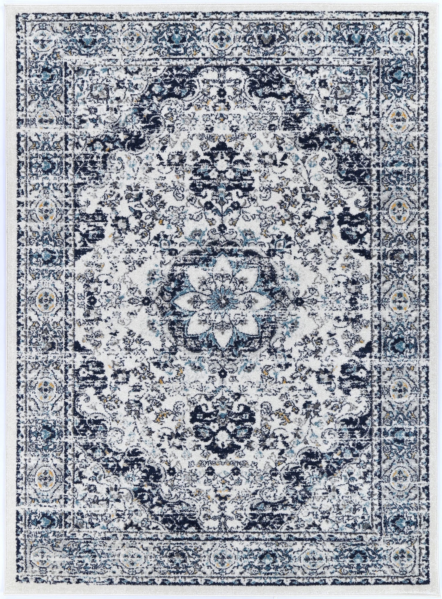 V516-PROV16022-140908-00 Provence Prov22 Cream/D.Blue 160X230 - Image 1