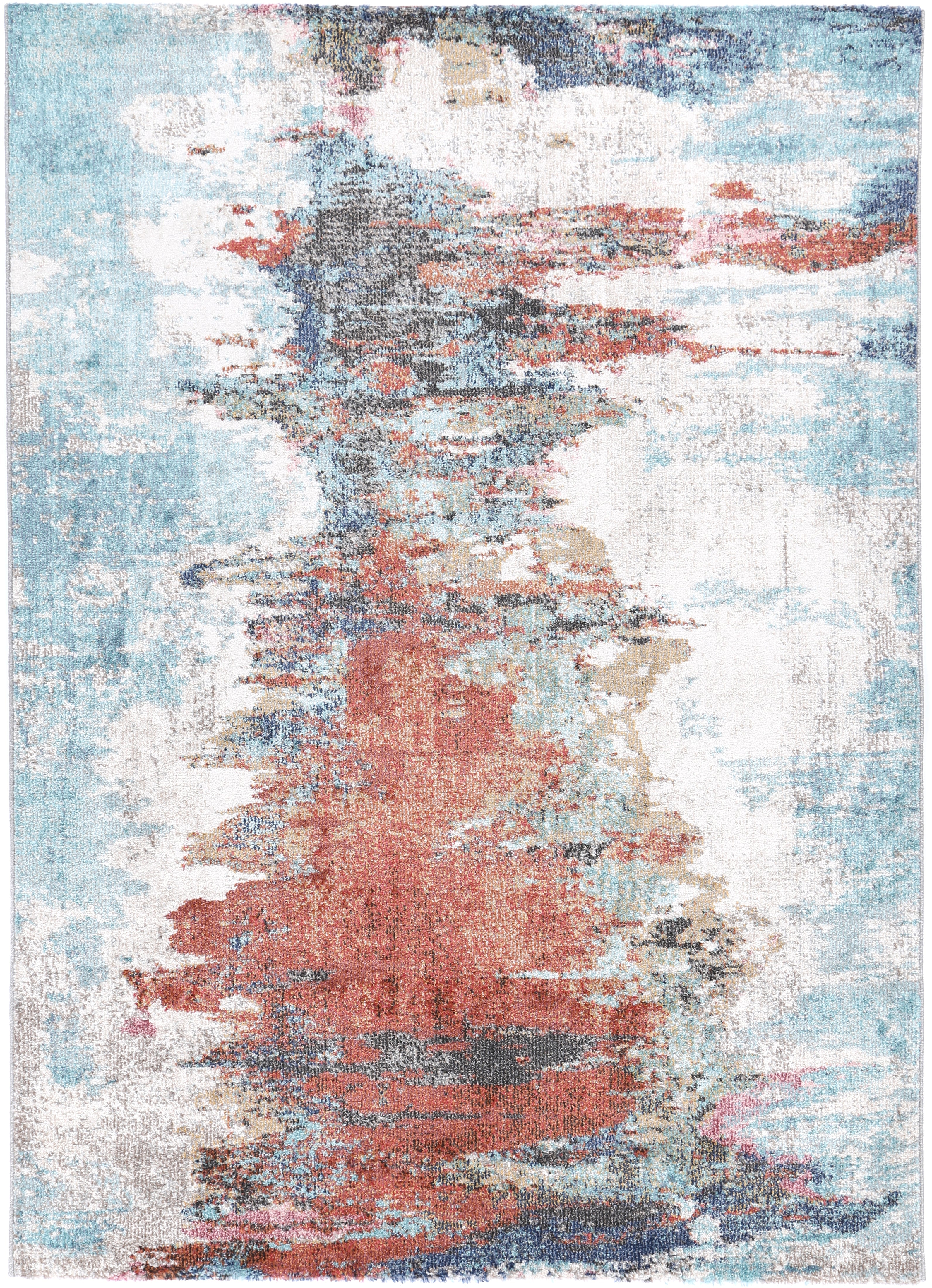 V516-SALS16010-140473-00 salsa-jorge-blue-terracotta-abstract-rug 160x230 - Image 1
