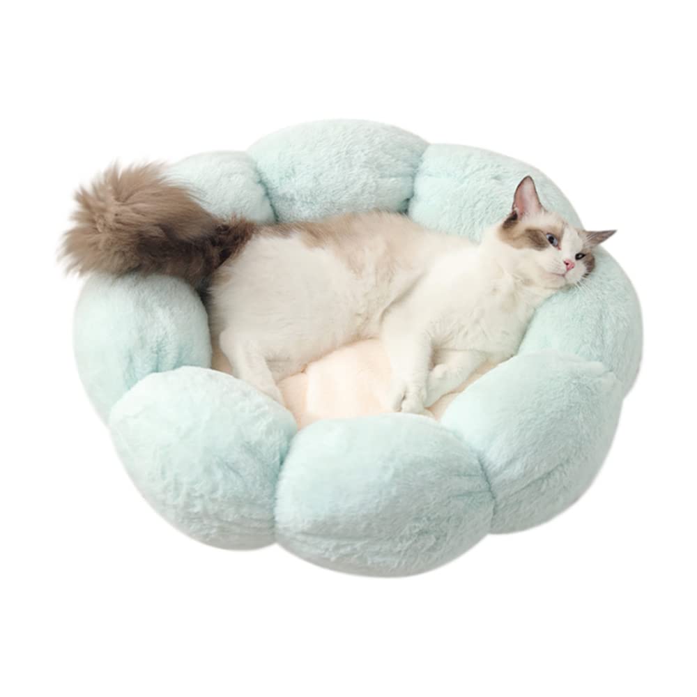 V522-LIGHTGREEN-S-98167-00 LIFEBEA Anti Skid Cute Cat Bed for Cats and Small Dogs-Light Green-S - Image 1