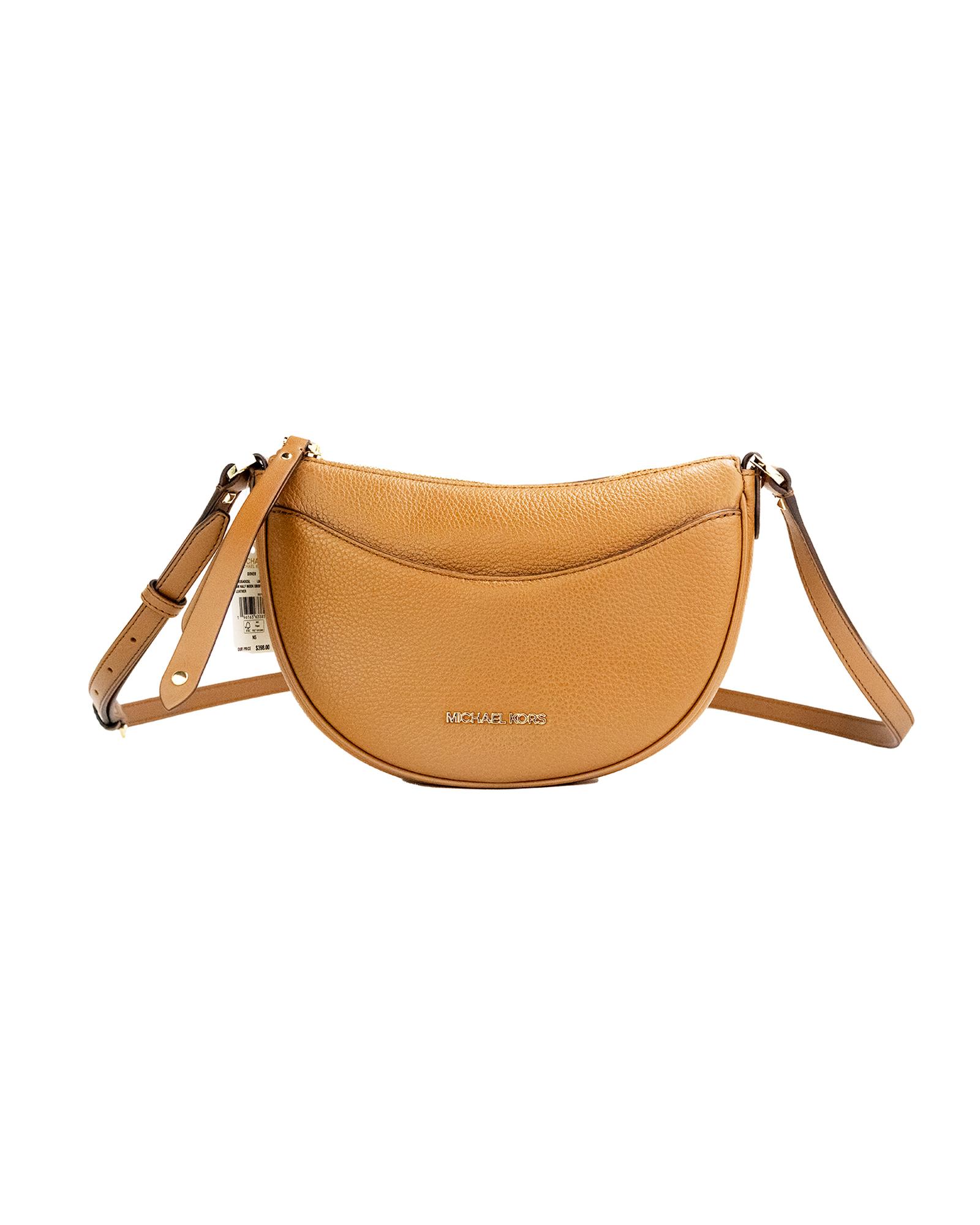 V539-33855-202509011355-00 Michael Kors Dover Small Half Moon Crossbody Bag in Pebbled Leather One Size Women - Image 1