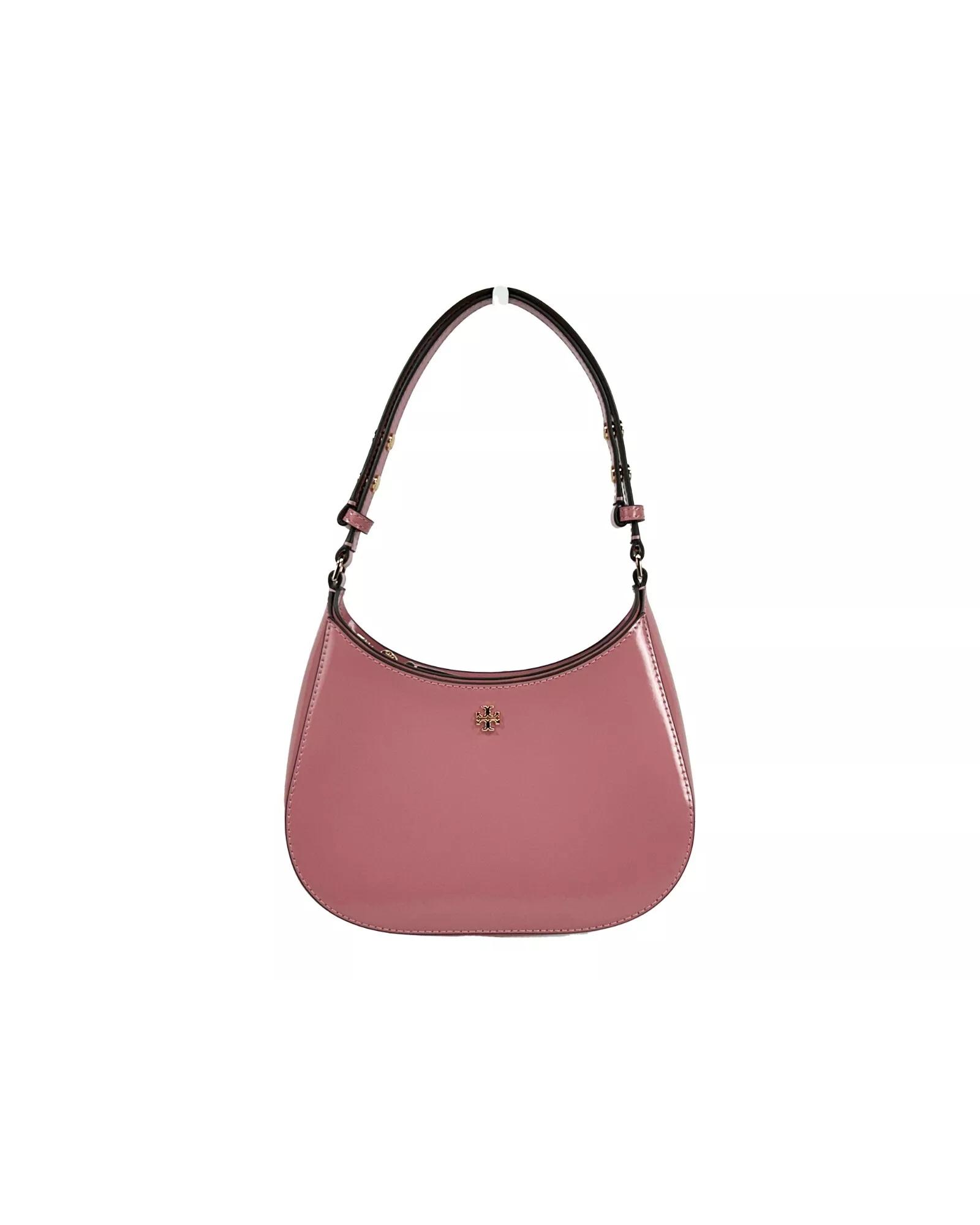 V539-47049-202506111554-00 Tory Burch Women's Patent Emerson Small Shoulder Bag Purse Pink - One Size - Image 1
