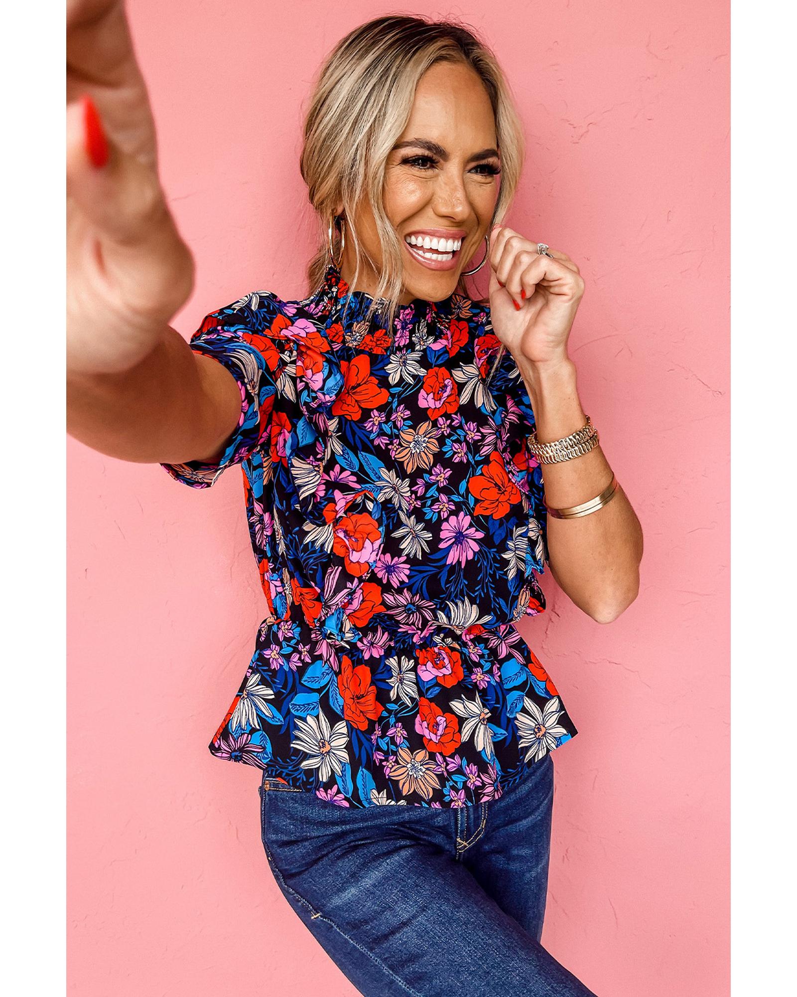 V539-AZEXDC25119929-5-L-202508260705-02 Azura Exchange Ruffle Peplum Top - L - Image 3