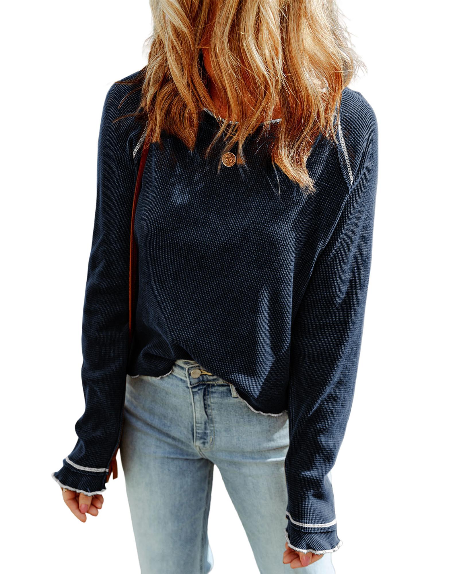 V539-AZEXDC25122025-5-2XL-202508291210-03 Azura Exchange Textured Long Sleeve Top - 2XL - Image 4