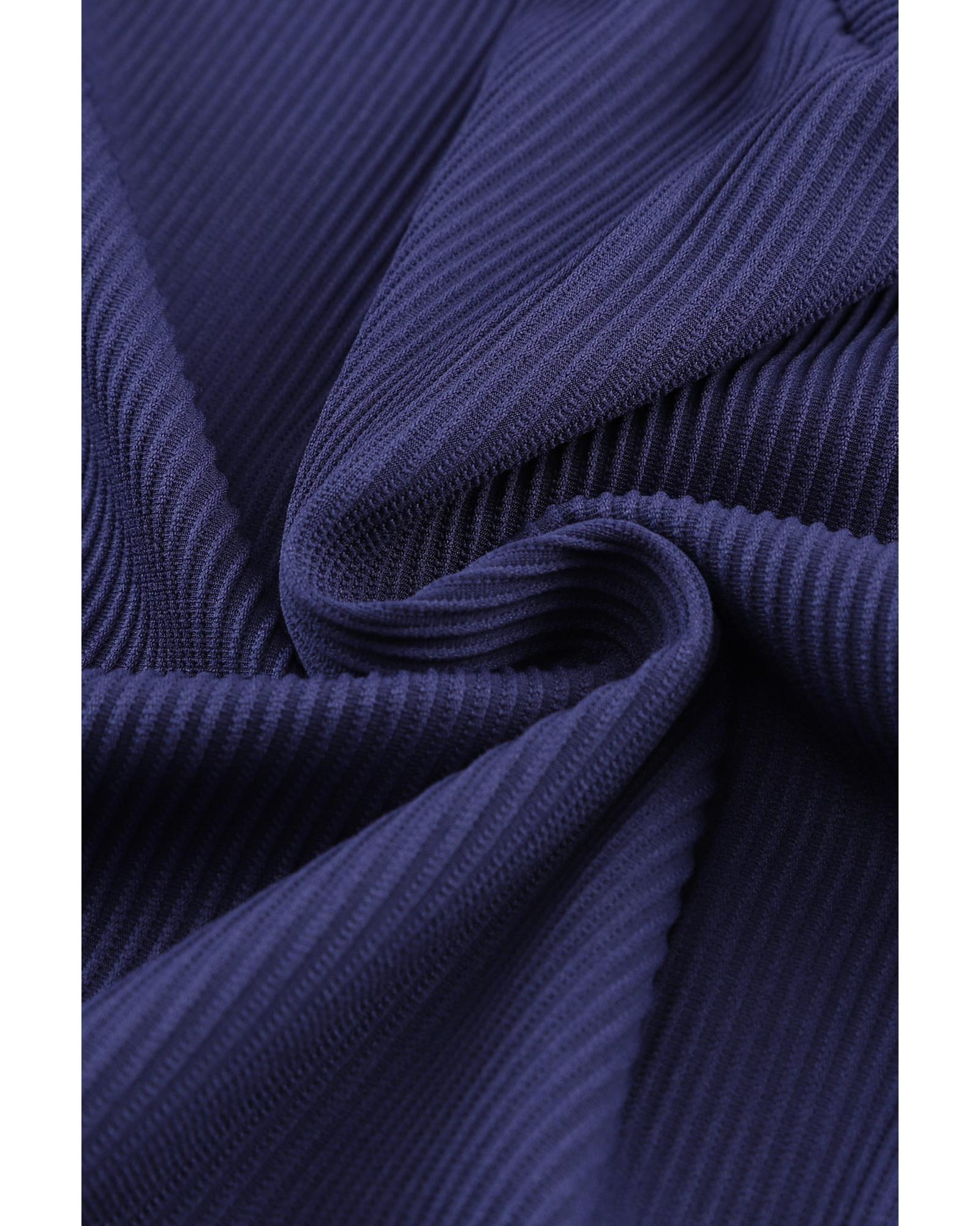 V539-AZEXDC25122653-5-M-202508290650-04 Azura Exchange Ribbed Texture V Neck Long Sleeve Top - M - Image 5