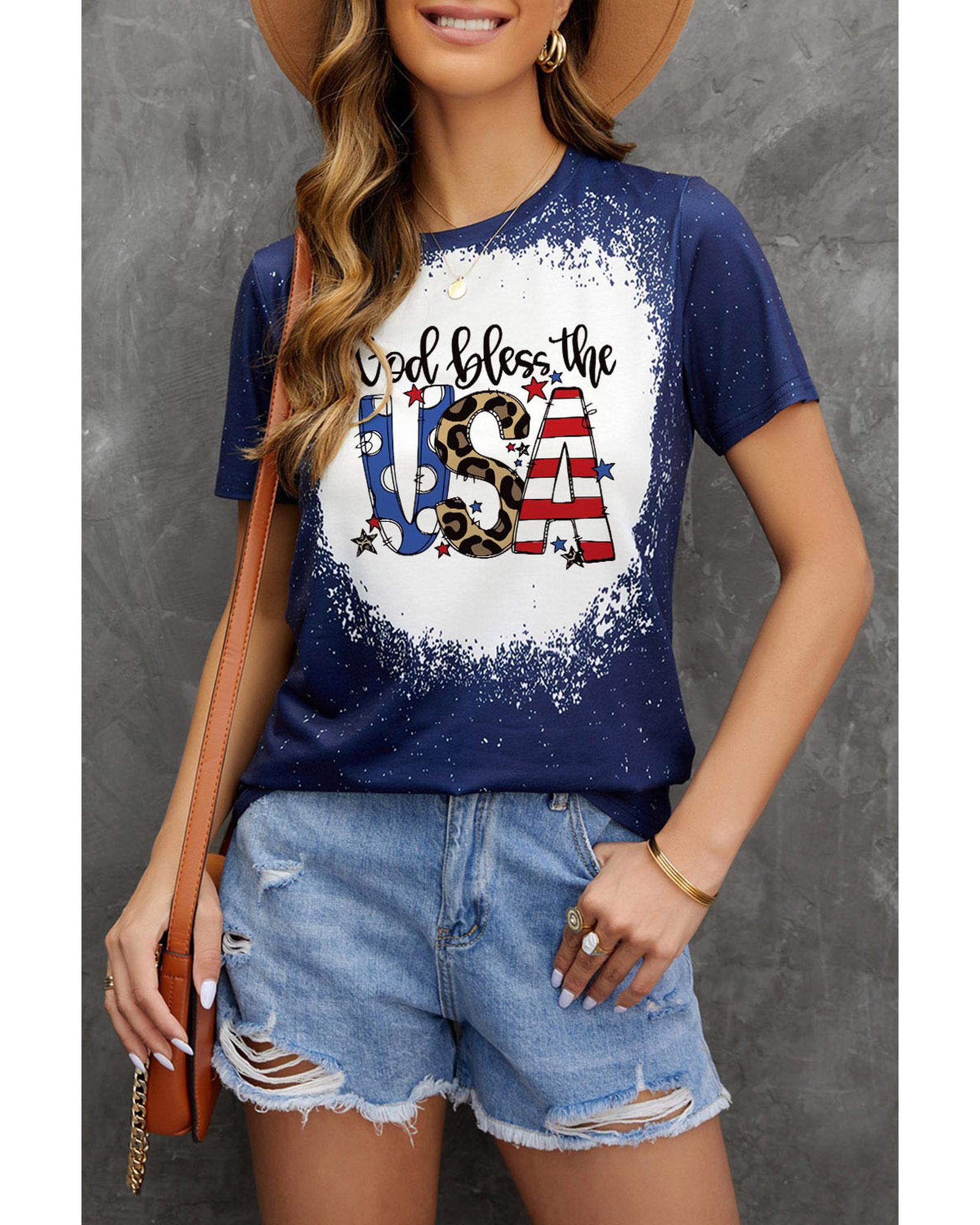 V539-AZEXDC25221188-5-S-202508290900-03 Azura Exchange God Bless the USA Print T-Shirt - S - Image 4