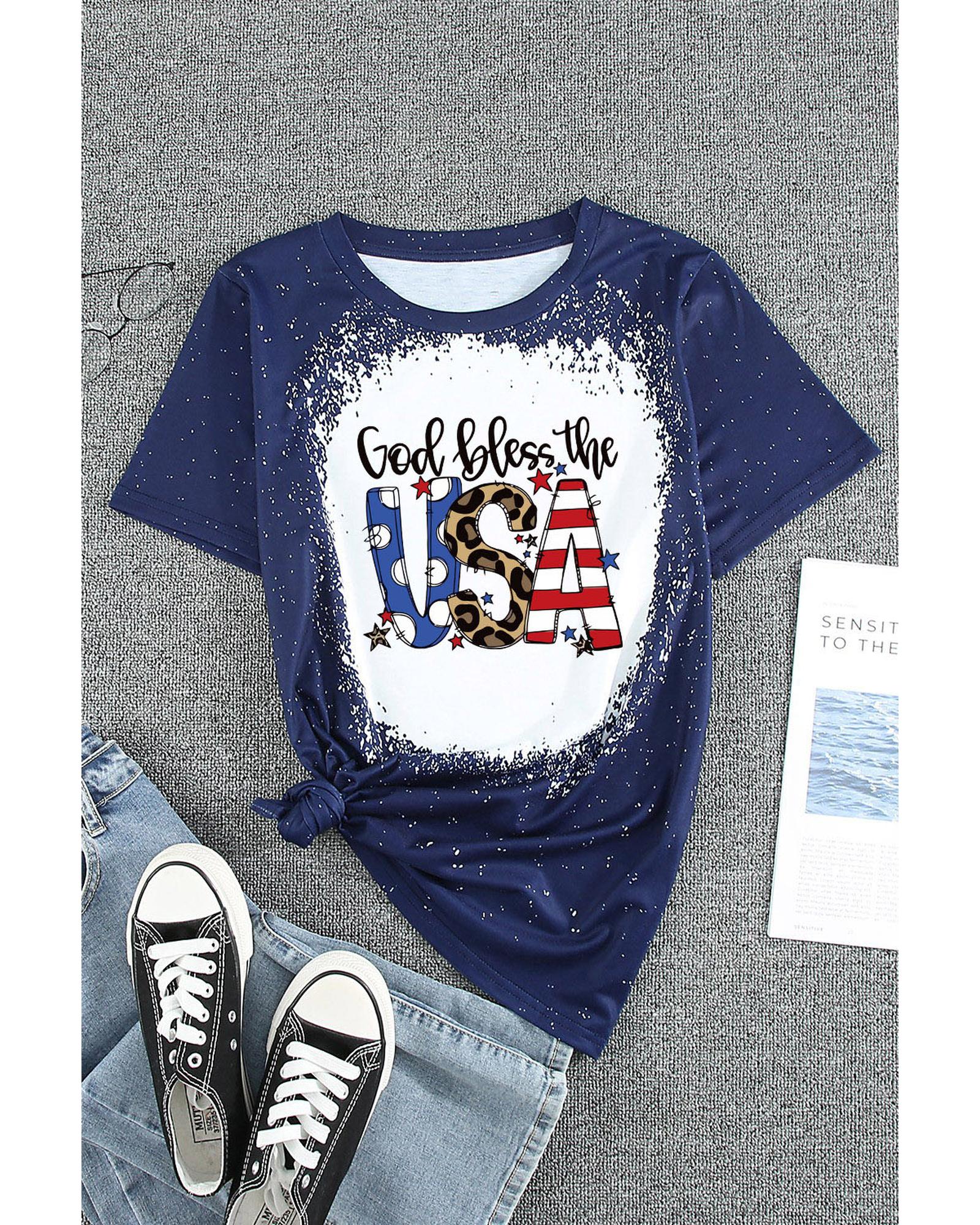 V539-AZEXDC25221188-5-S-202508290900-05 Azura Exchange God Bless the USA Print T-Shirt - S - Image 6