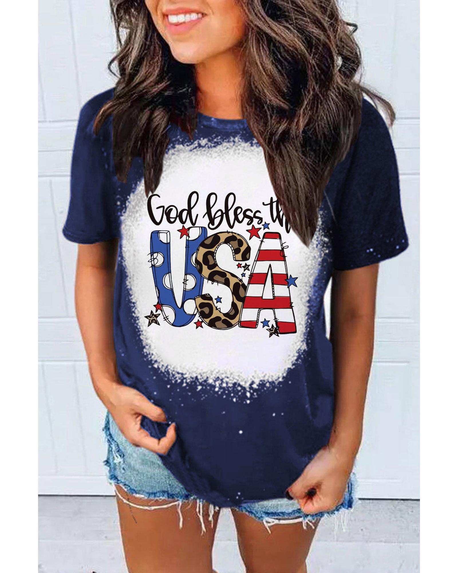 V539-AZEXDC25221188-5-S-202508290900-07 Azura Exchange God Bless the USA Print T-Shirt - S - Image 8