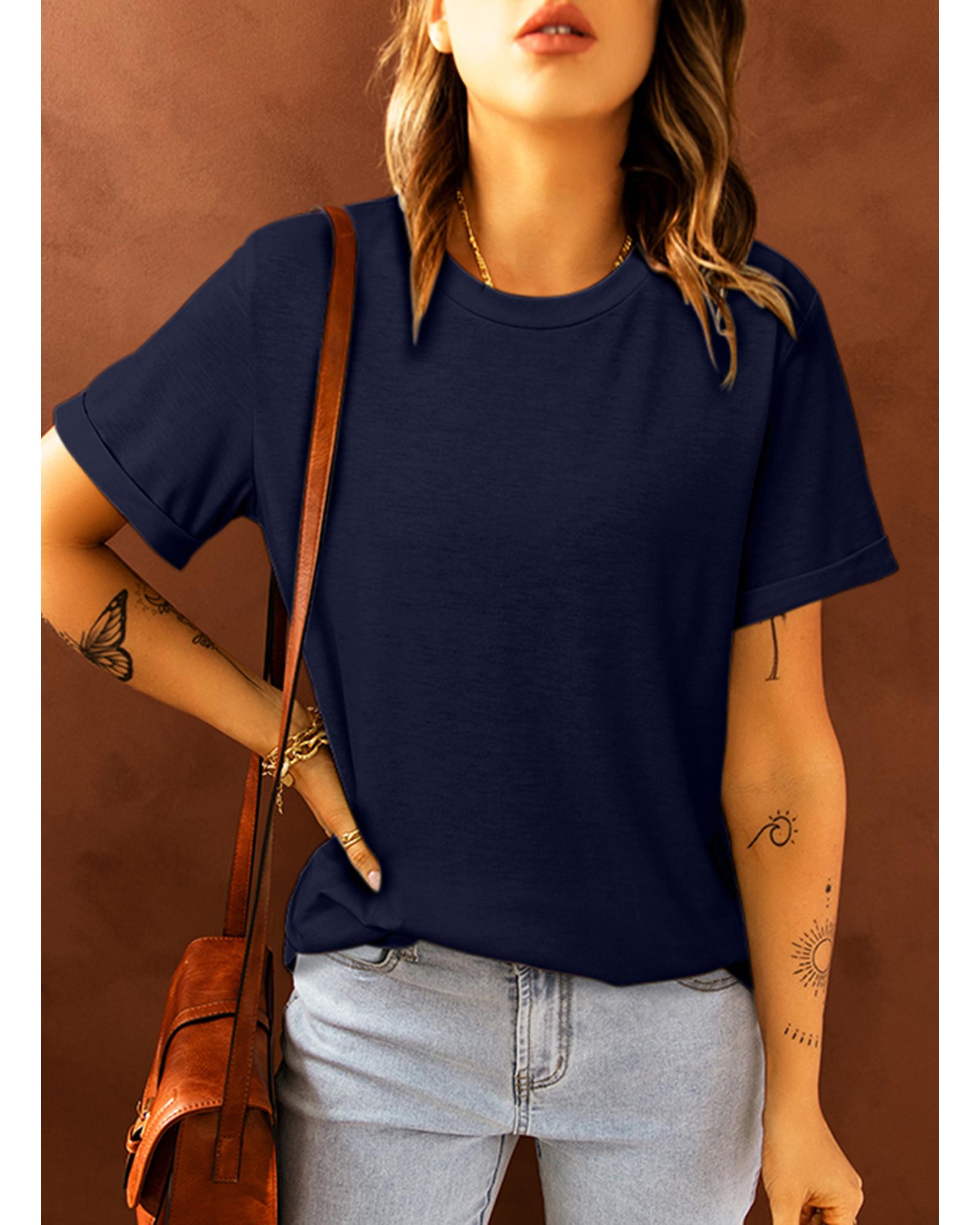 V539-AZEXDC2526272-5-L-202508261825-04 Azura Exchange Modern Crew Neck Tee - L - Image 5