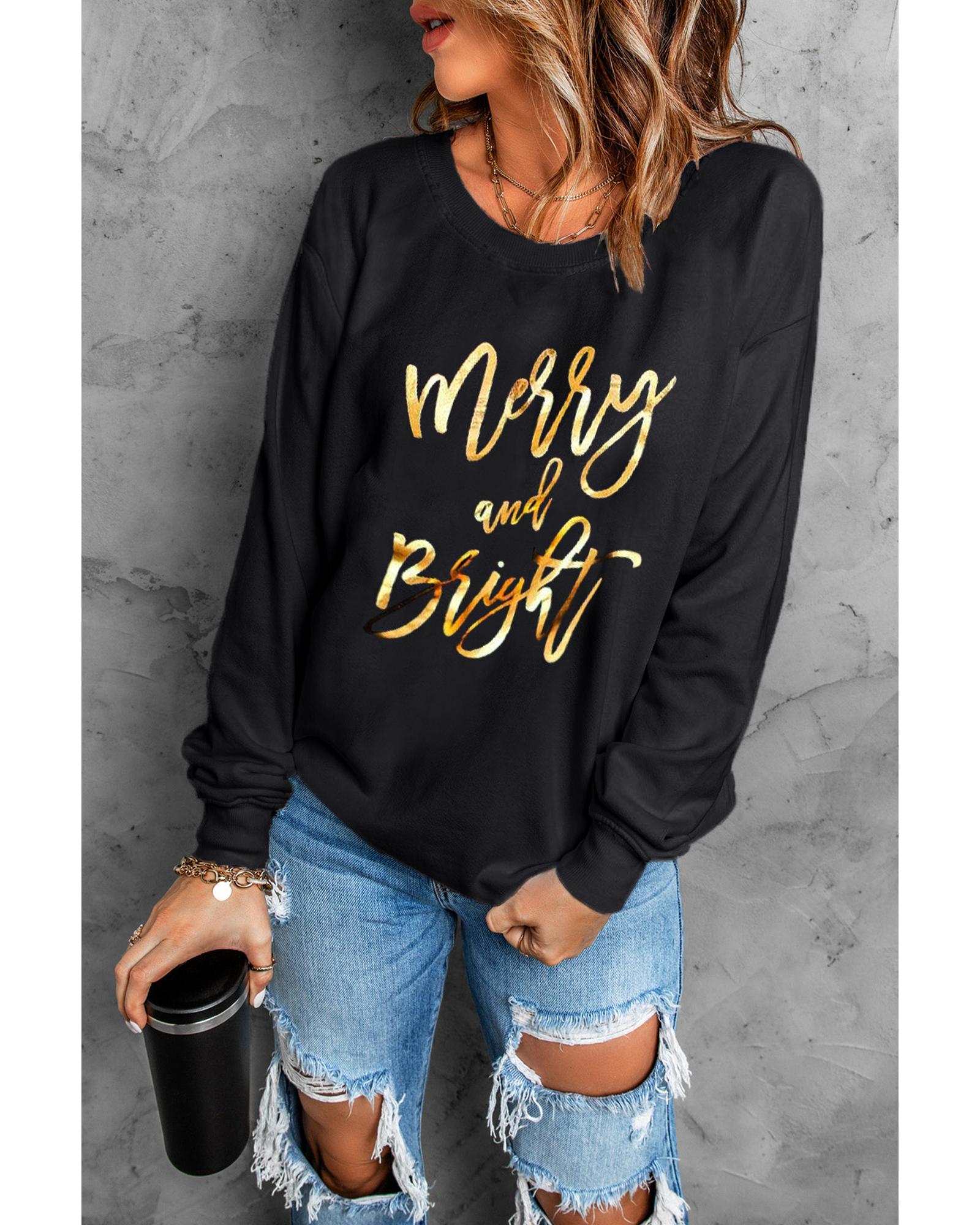 V539-AZEXDC25313616-2-XL-202508260010-00 Azura Exchange Merry & Bright Print Sweatshirt - XL - Image 1