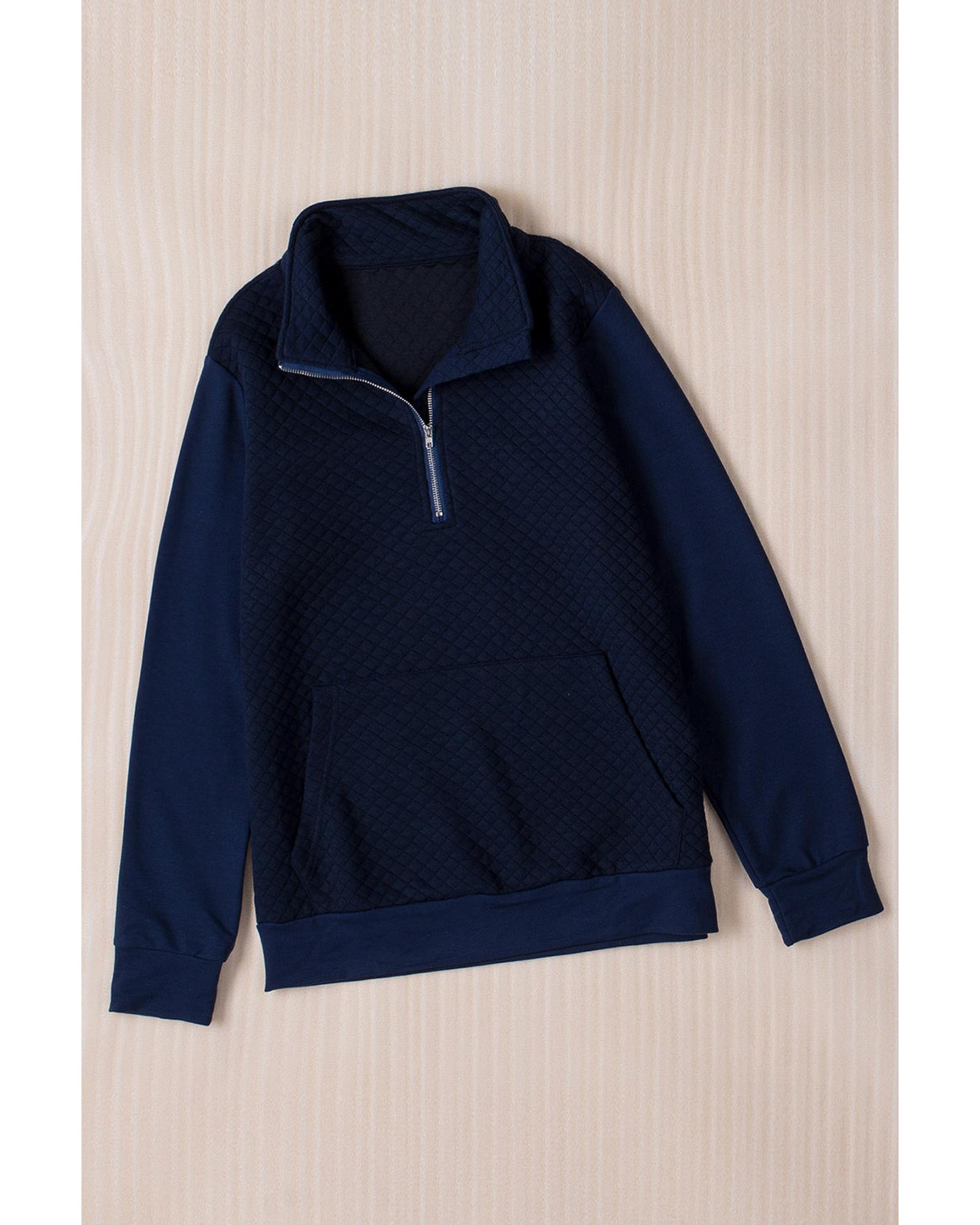 V539-AZEXDC2539821-5-M-202508251715-06 Azura Exchange Luxury Waffle Zip Up Sweatshirt - M - Image 7