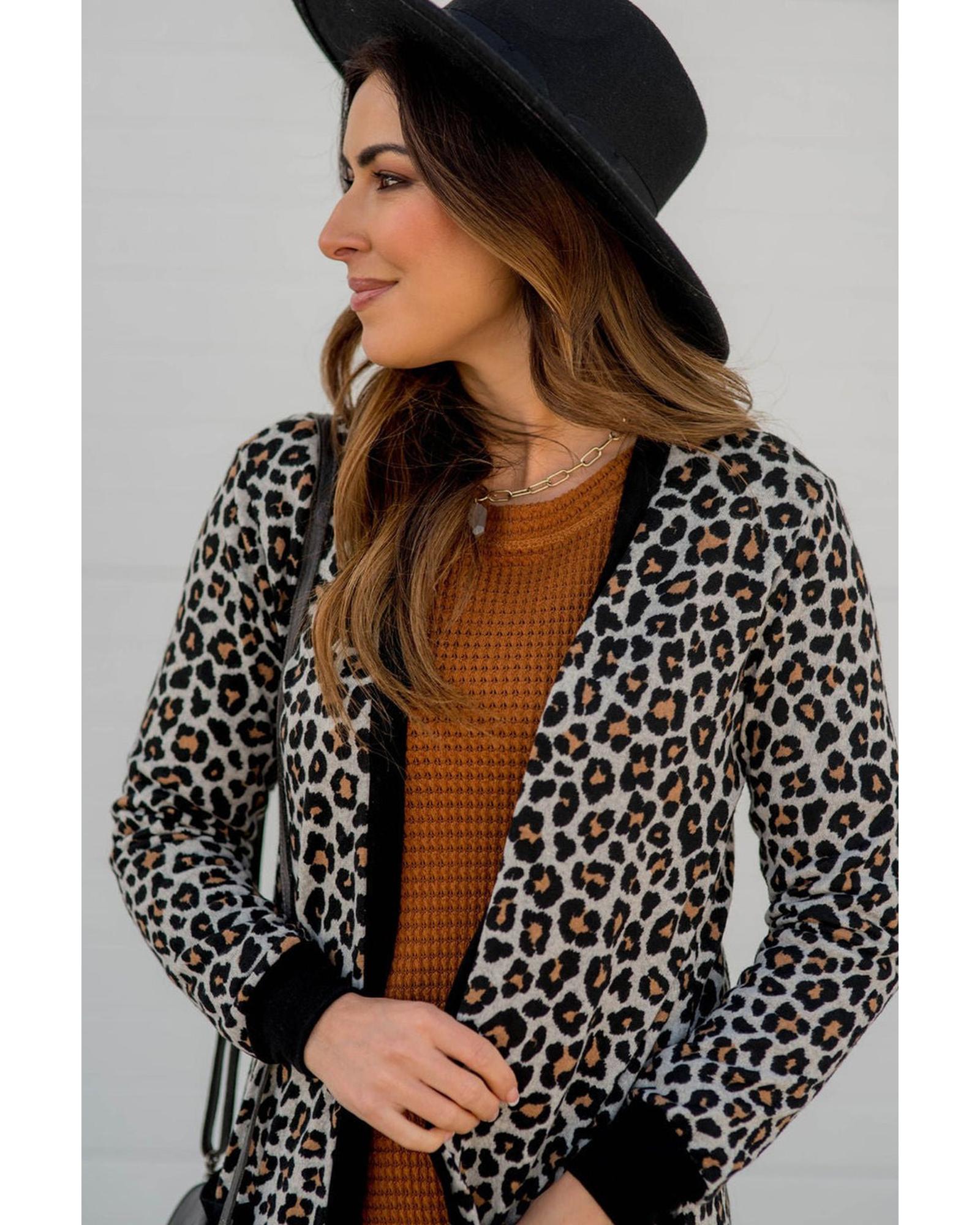 V539-AZEXDC2542502-P220-L-202508292140-03 Black Leopard Patched Pocket Open Front Cardigan - L - Image 4