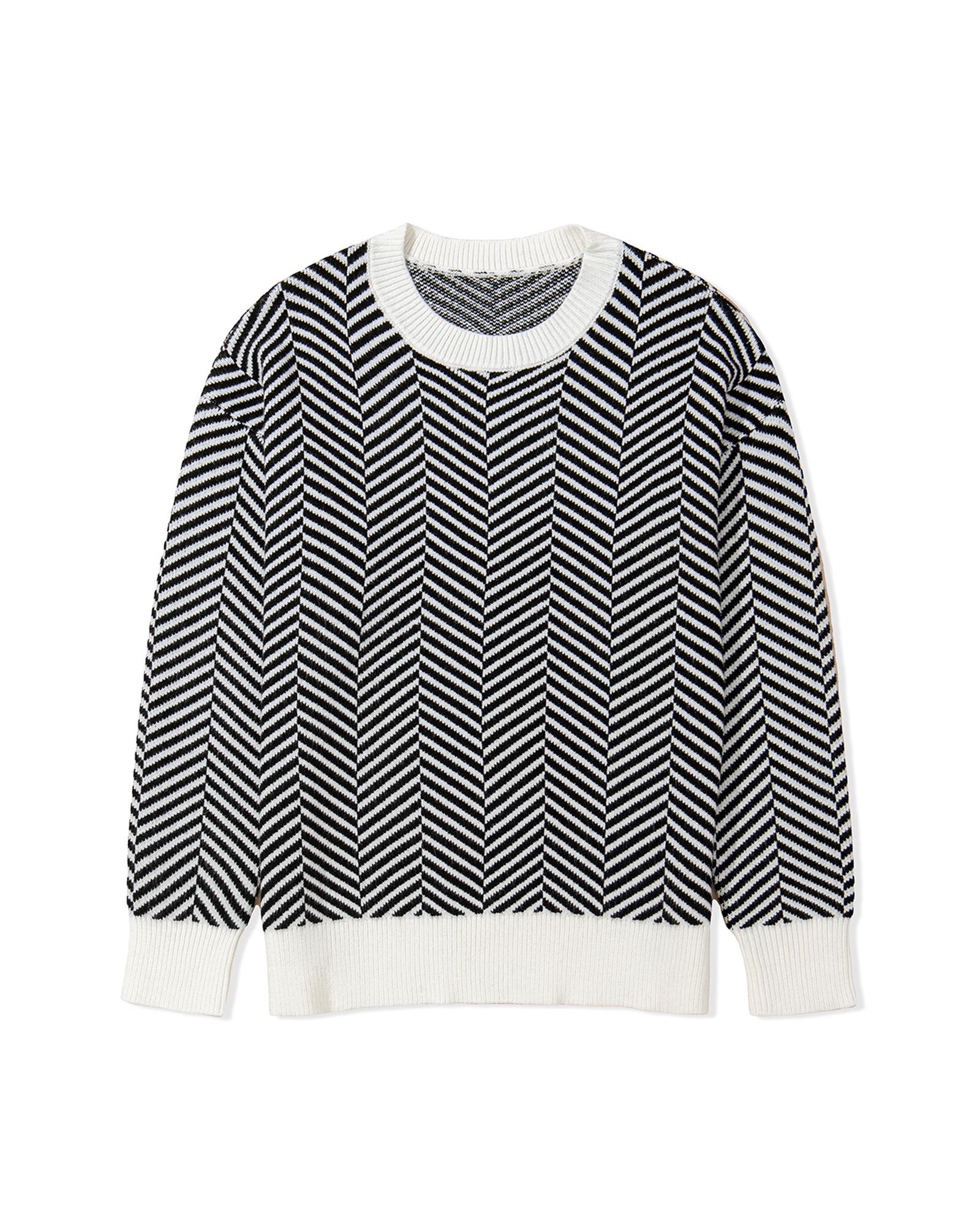 V539-AZEXDC2724829-P2-2XL-202508280525-06 Black Contrast Edge Crew Neck Drop Shoulder Sweater - 2XL - Image 7