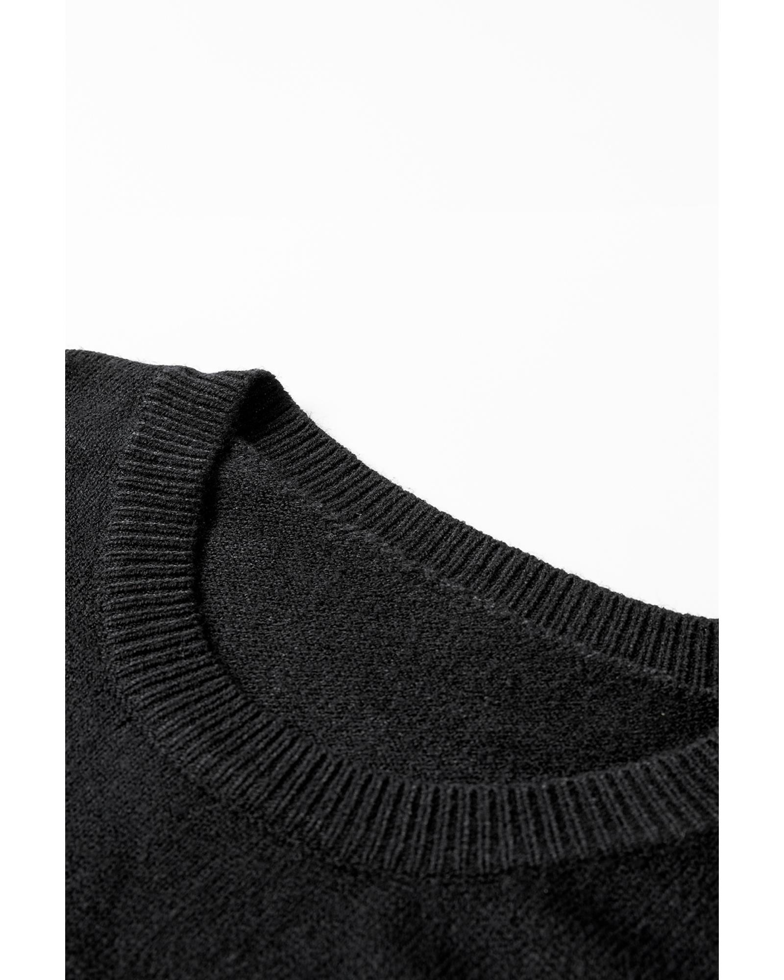 V539-AZEXDC2725249-P2-XL-202508291805-03 Black Tinsel Merry and Bright Graphic Christmas Sweater - XL - Image 4