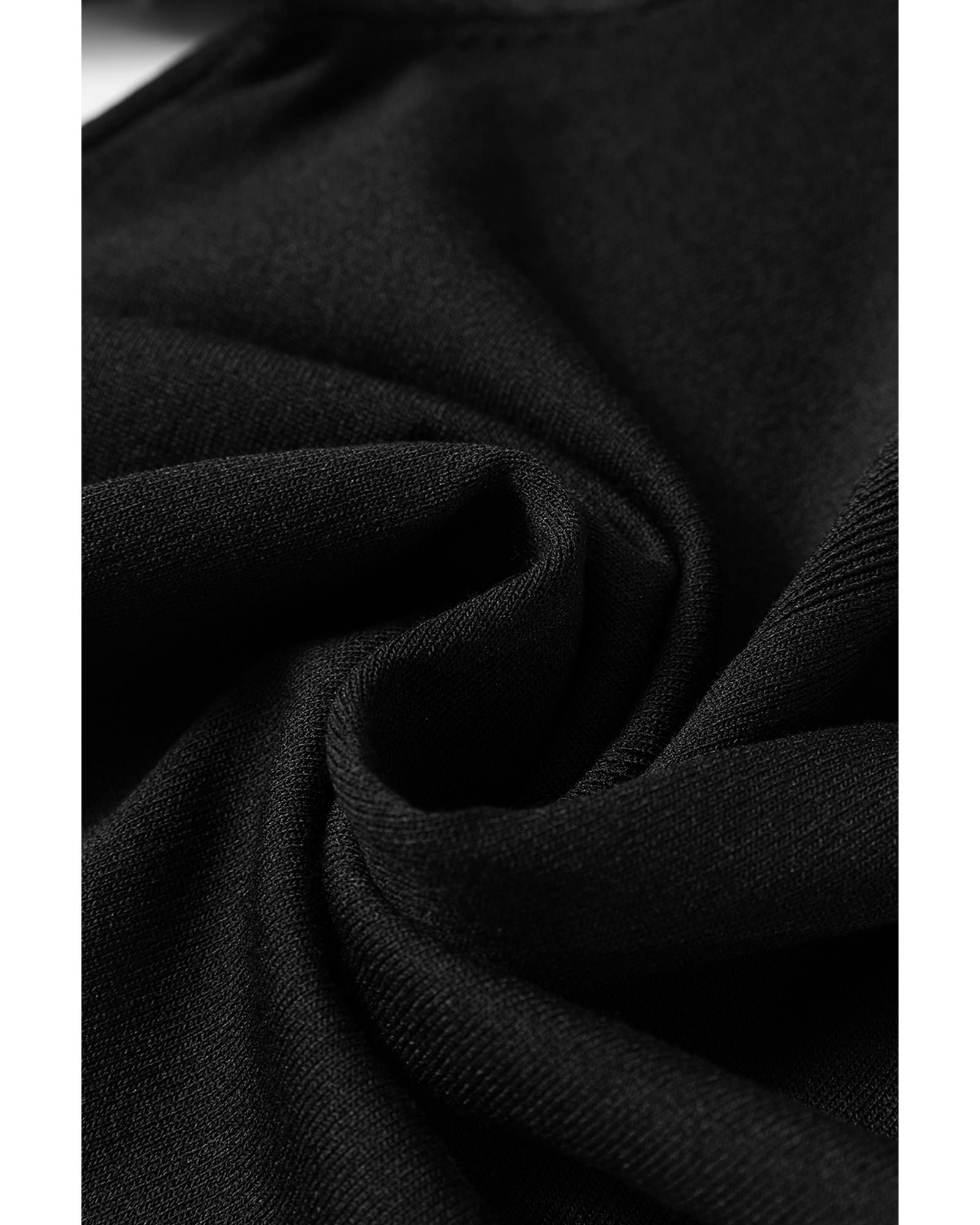 V539-AZEXDC2725474-P2-L-202508290240-06 Black Solid Color Slim Fit Lightweight Crew Neck Sweater - L - Image 7