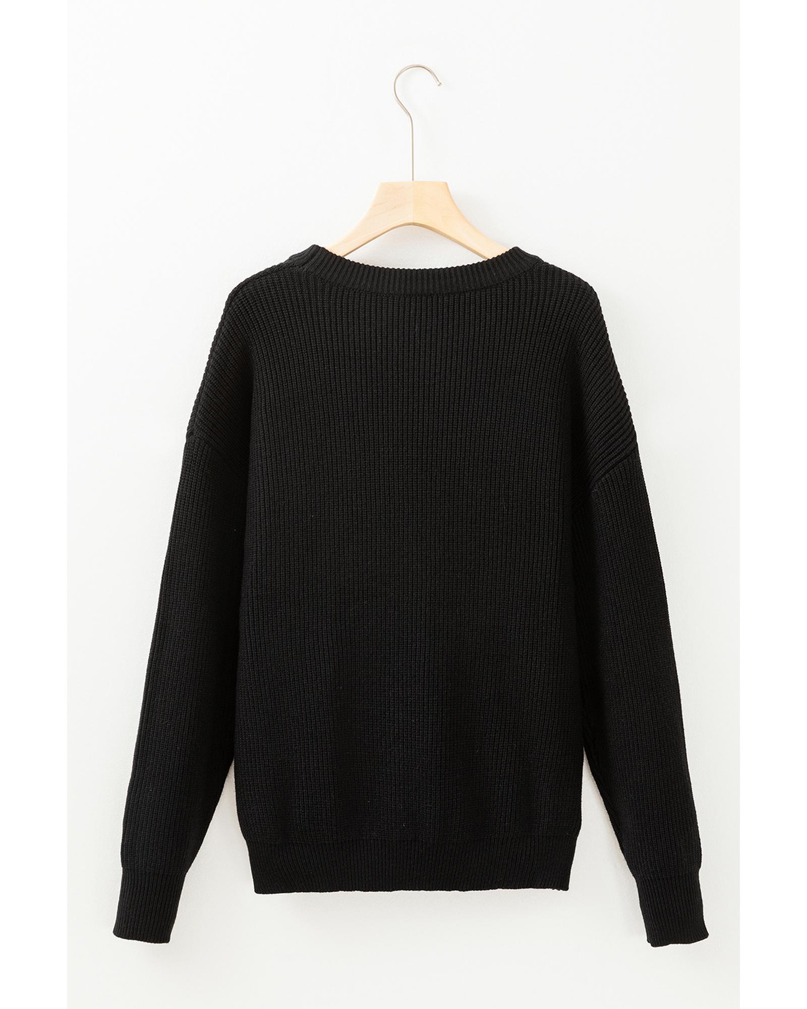 V539-AZEXDC2725576-P2-S-202508291840-00 Black Hello Pumpkin Graphic Sweater - S - Image 5