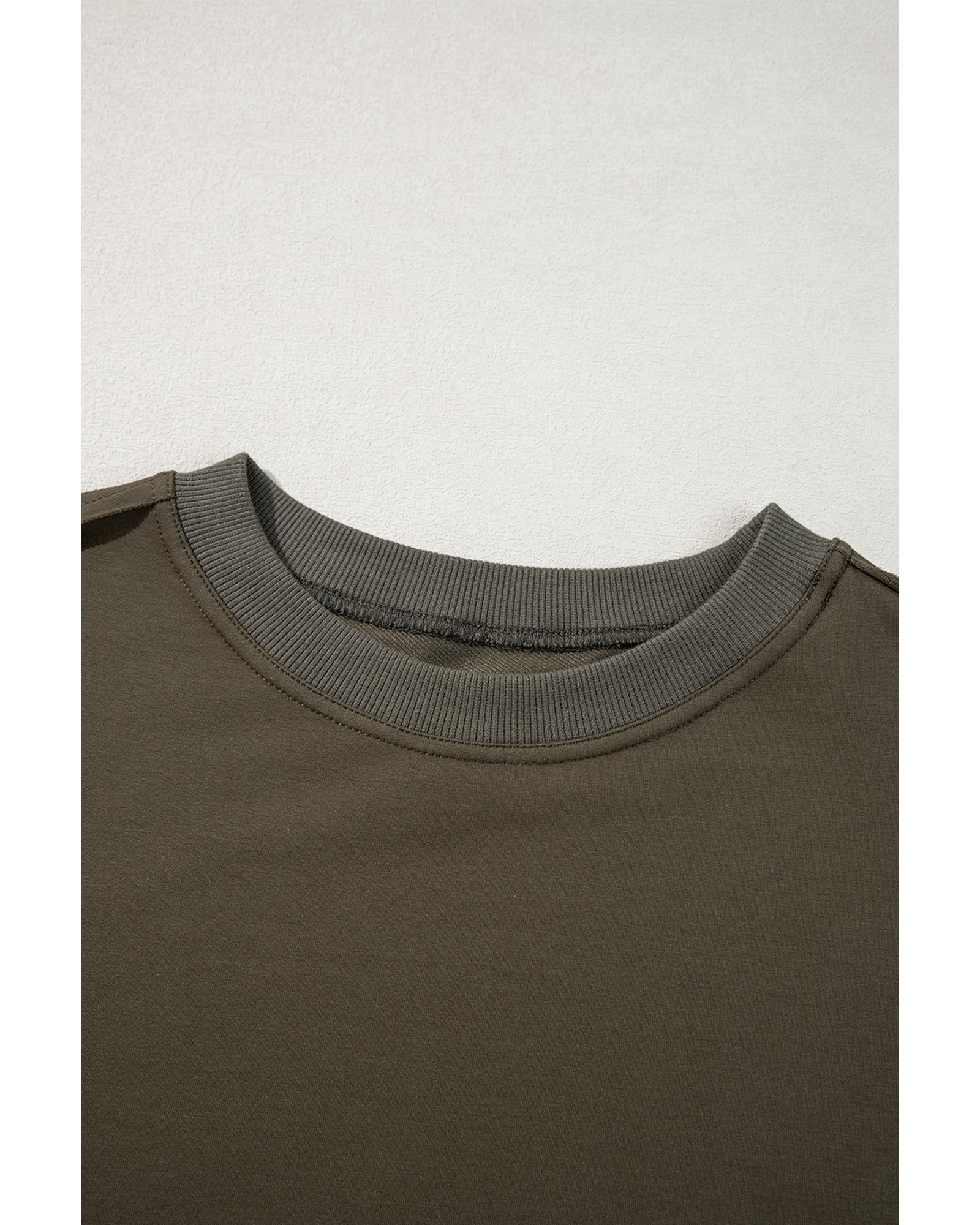 V539-AZEXDC6118832-P609-M-202508282325-06 Jungle Green Sweatshirt Poplin Mini Dress - M - Image 7