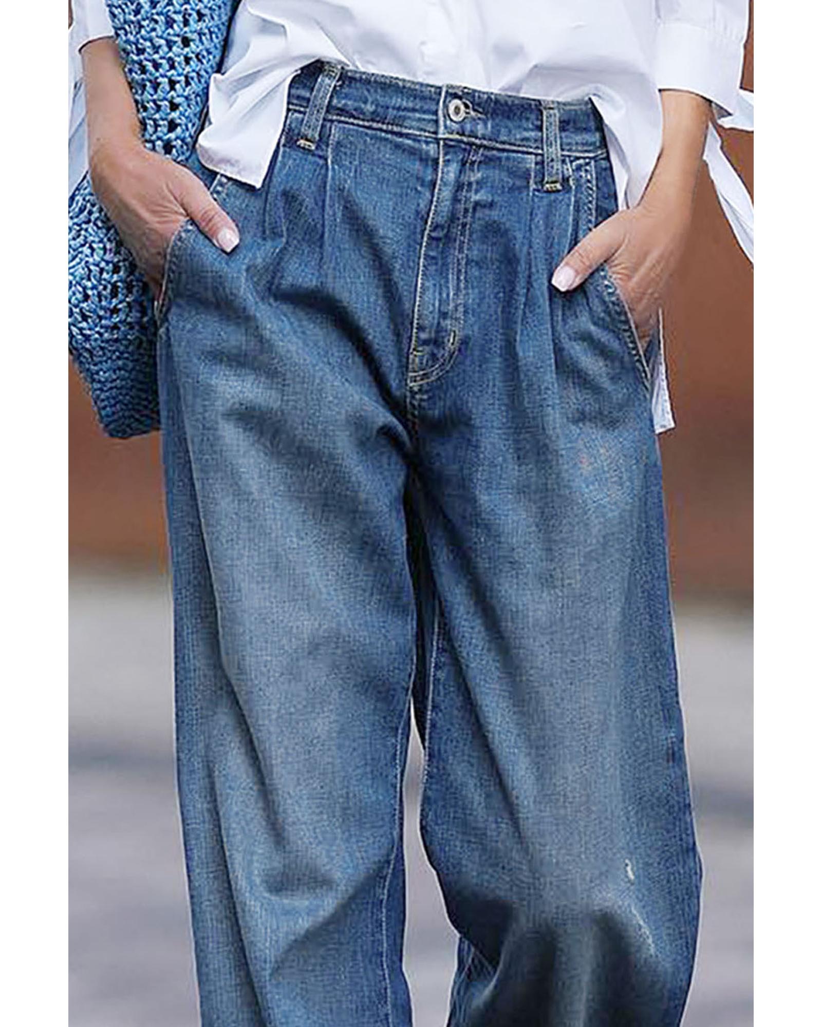 V539-AZEXDC7872421-5-14-202508260350-04 Azura Exchange Relaxed Fit Denim Trousers - 14 US - Image 5
