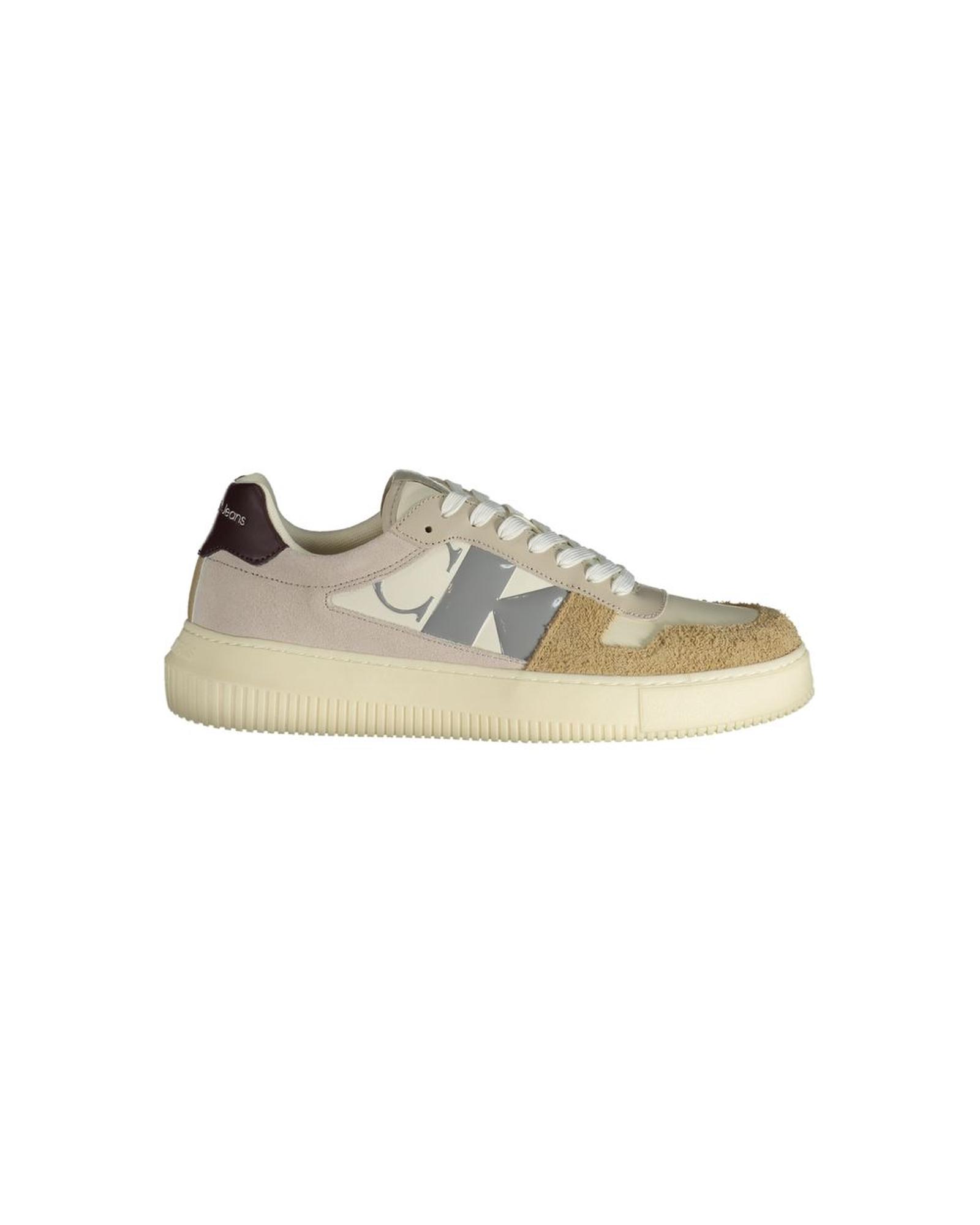 Calvin Klein Men's Beige Polyester Sneaker - 44 EU