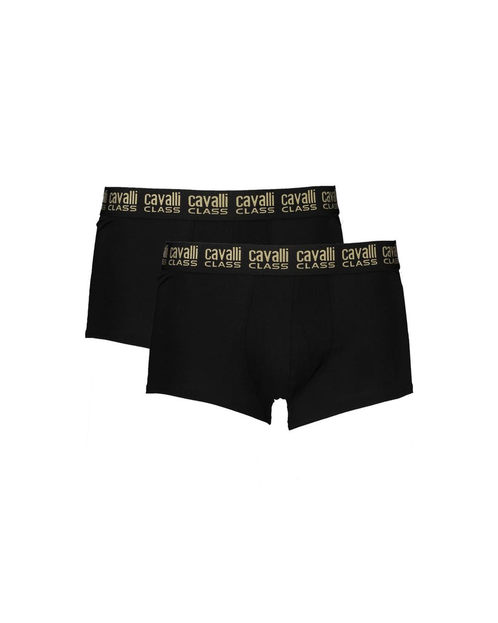 V539-CA-32608-XL-202506161025-00 Cavalli Class Men's Black Cotton Underwear - XL - Image 1