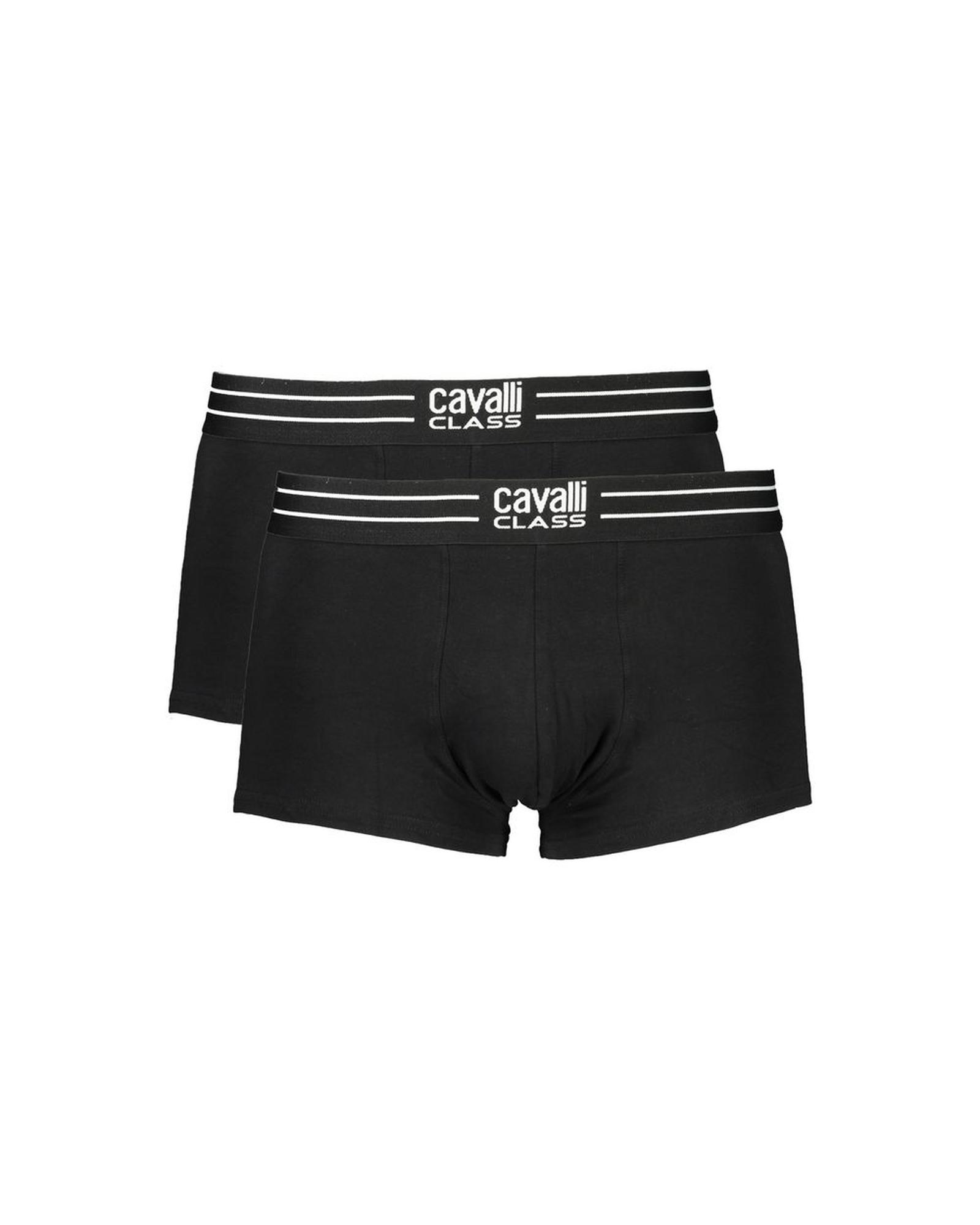 V539-CA-32611-M-202506161030-00 Cavalli Class Men's Black Cotton Underwear - M - Image 1