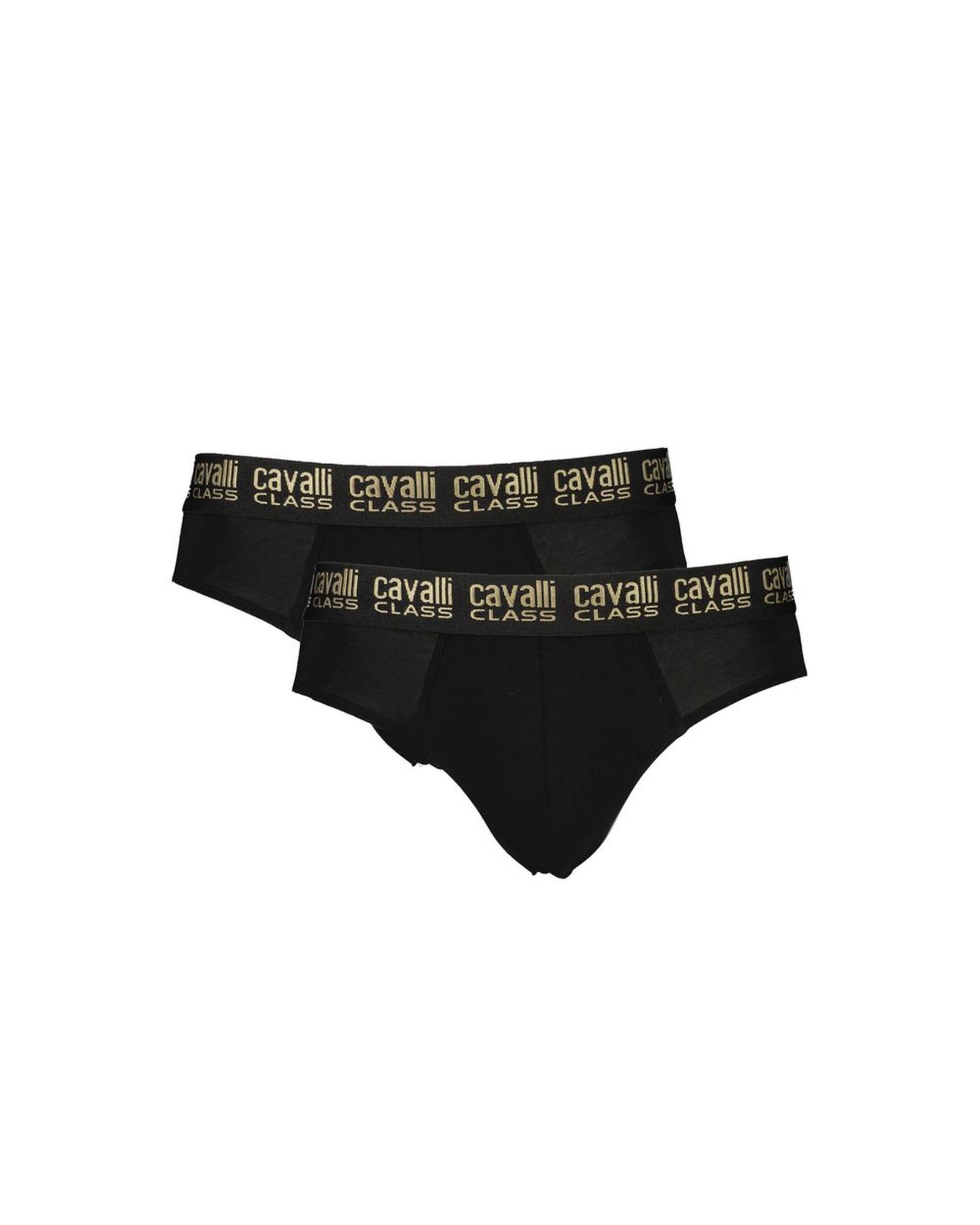V539-CA-32712-M-202506161036-00 Cavalli Class Men's Black Cotton Underwear - M - Image 1