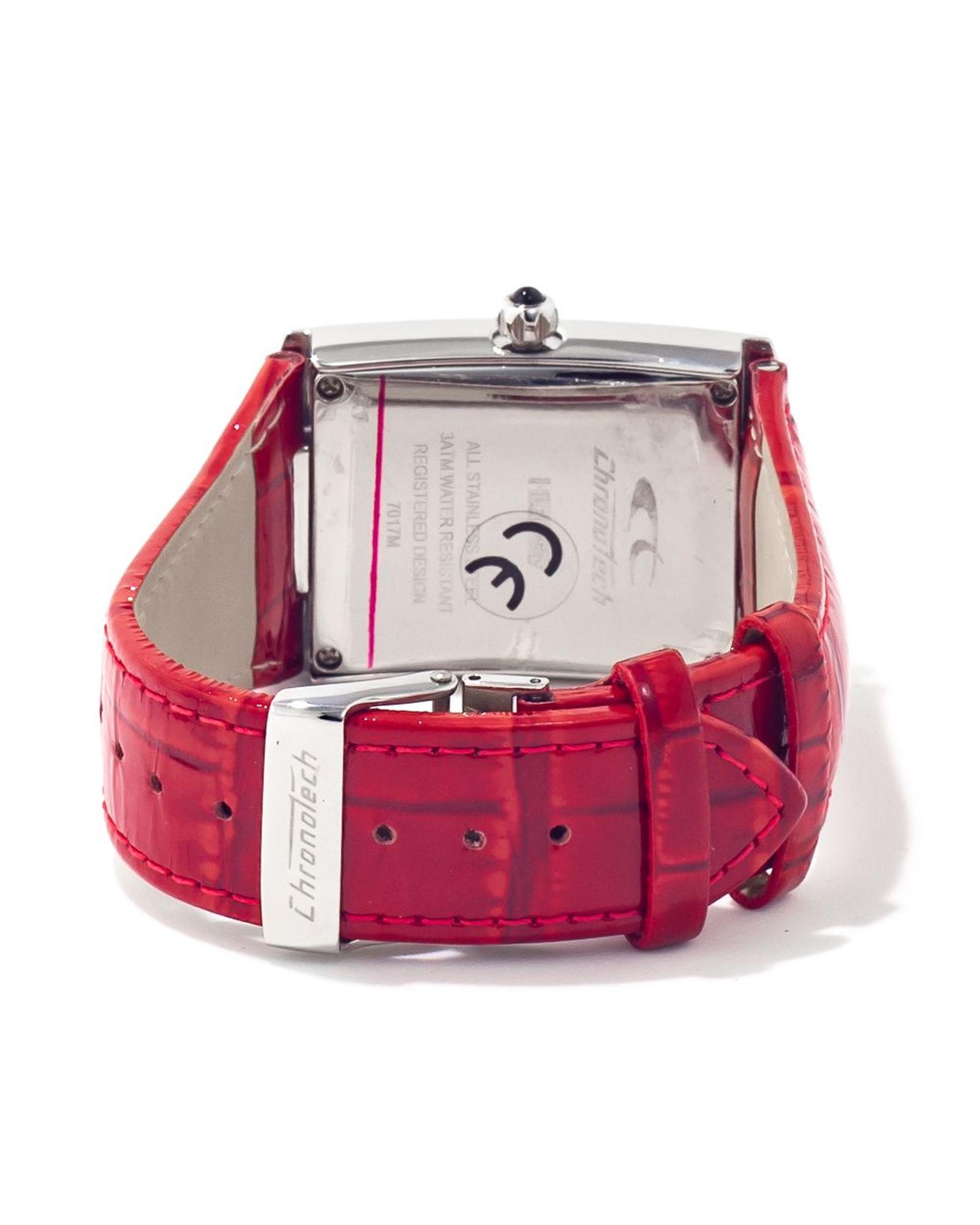V539-CHCT7017B05AC-202506161910-01 Chronotech Women's Red Leather Watch - One Size - Image 2