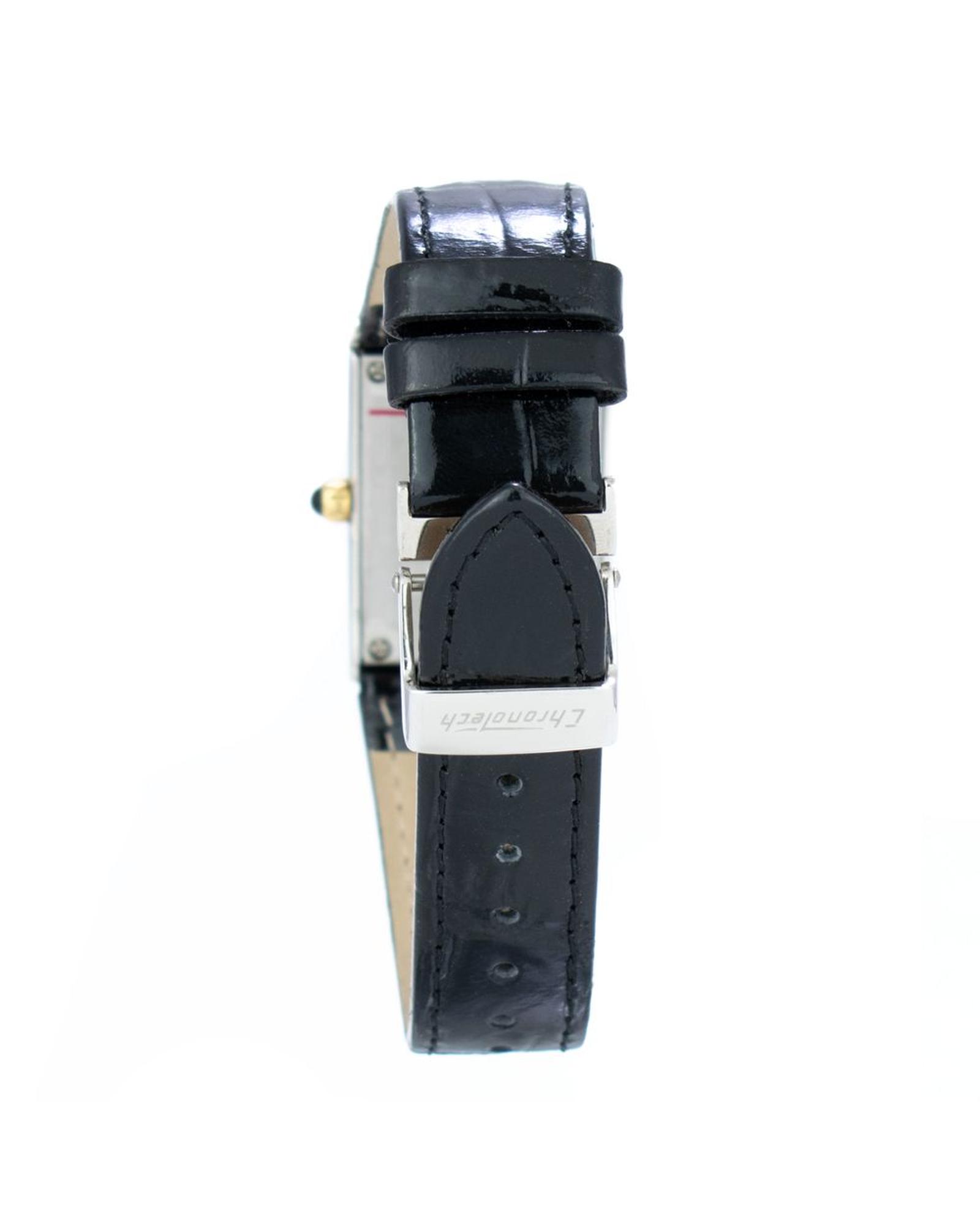 V539-CHCT7017L01AC-202506161854-01 Chronotech Women's Black Leather Watch - One Size - Image 2