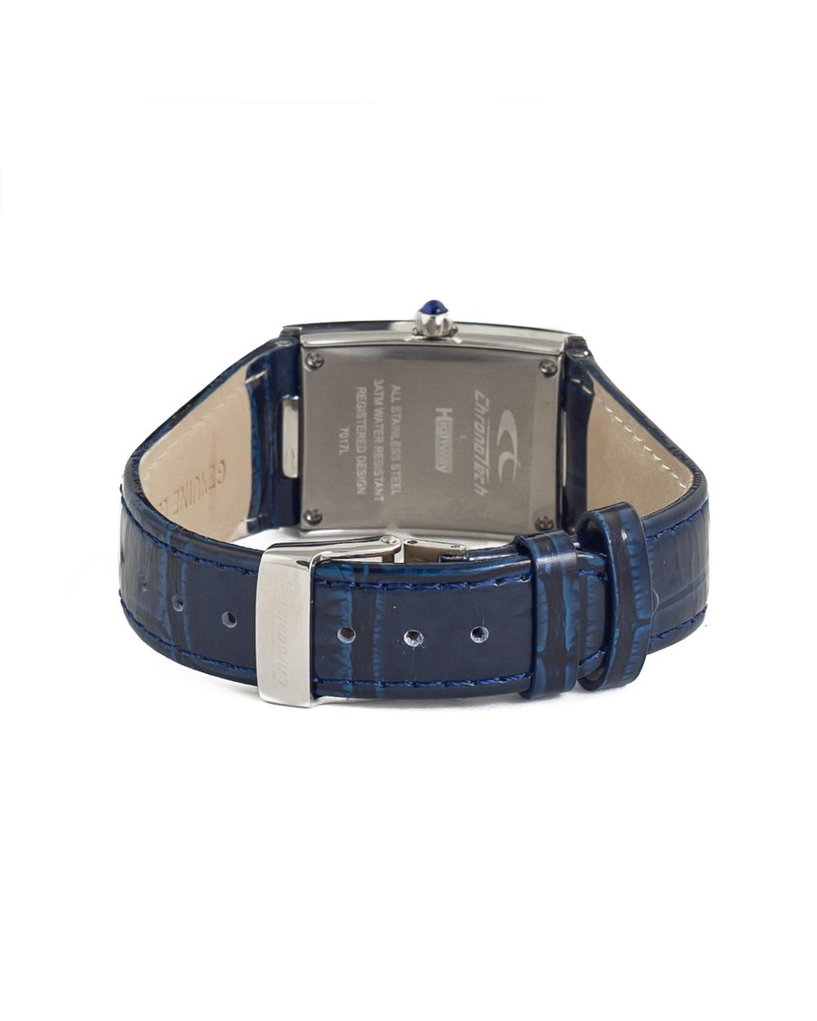 V539-CHCT7017L09AC-202506161917-01 Chronotech Women's Blue Leather Watch - One Size - Image 2