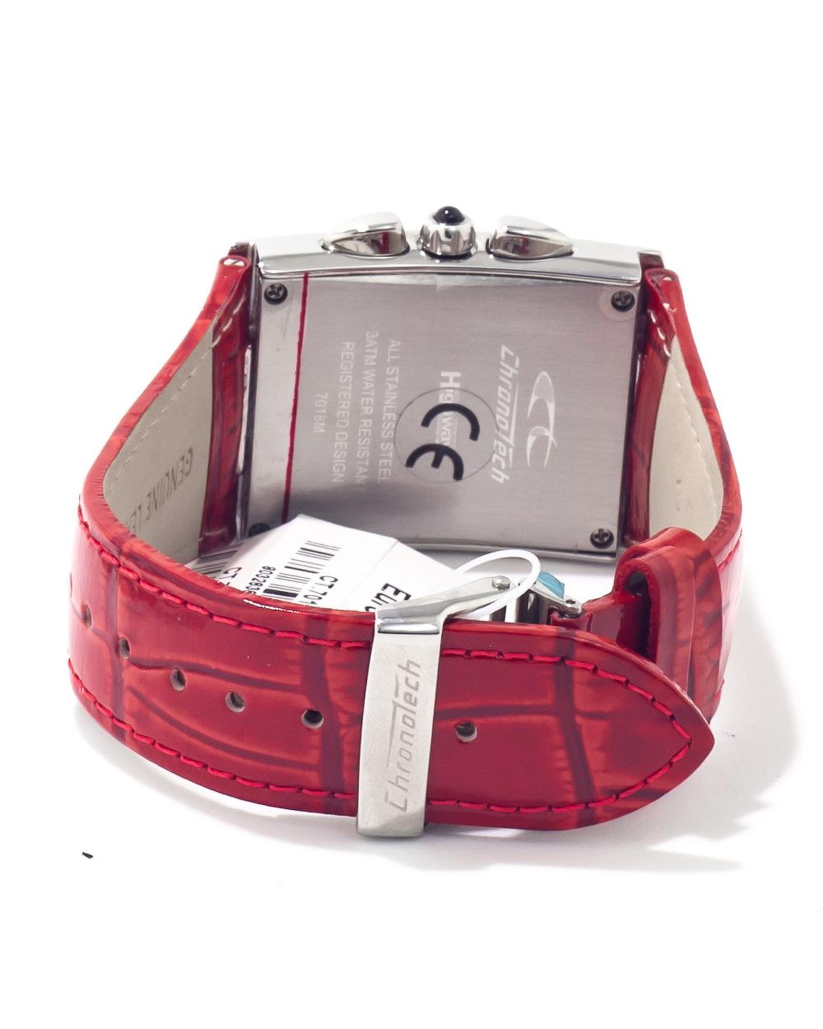 V539-CHCT7018B05AC-202506161621-01 Chronotech Women's Red Leather Watch - One Size - Image 2