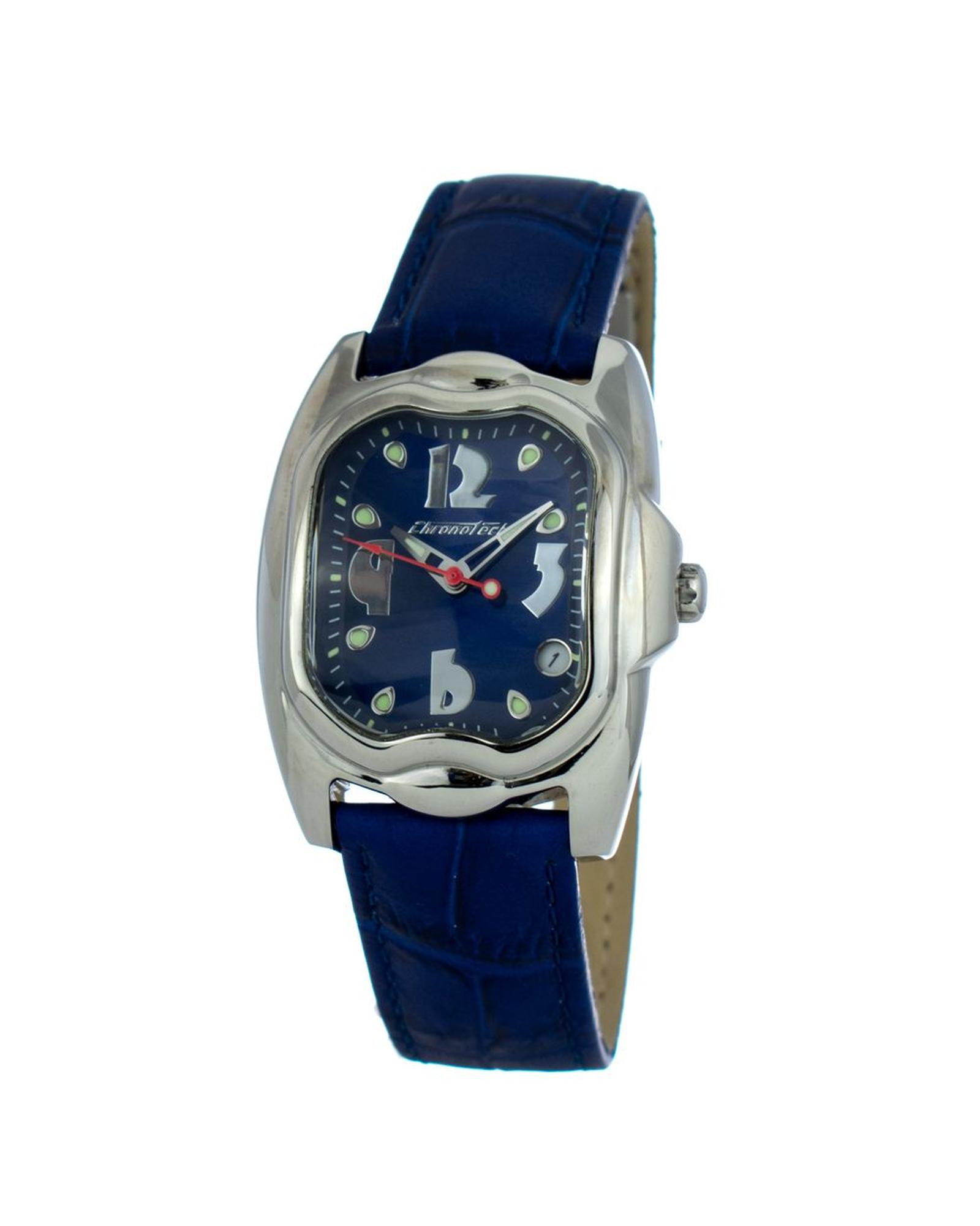 V539-CHCT7274L03AC-202506161703-01 Chronotech Women's Blue Leather Watch - One Size - Image 2
