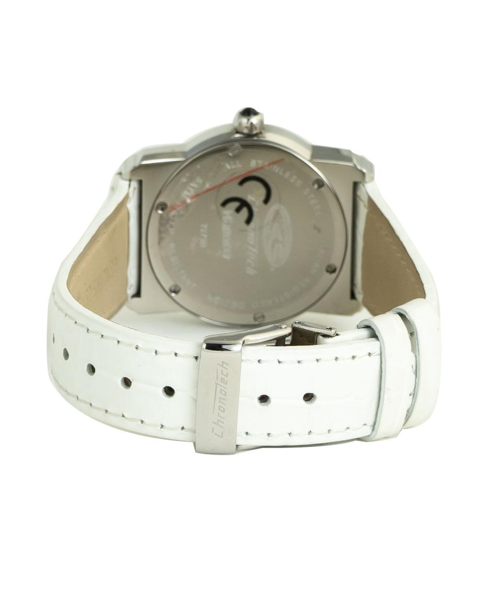 V539-CHCT7279M06AC-202506161716-01 Chronotech Women's White Leather Watch - One Size - Image 2