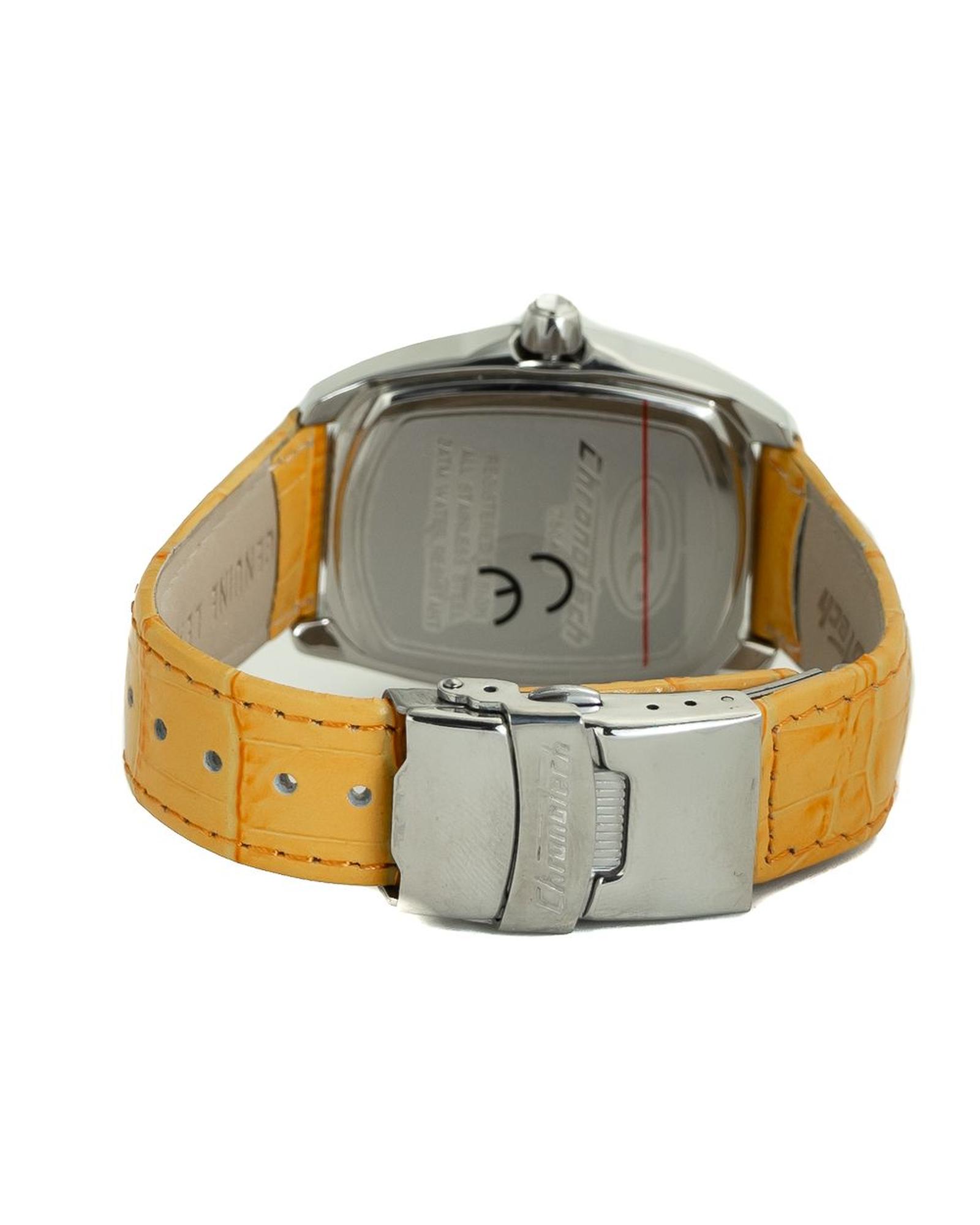 V539-CHCT7504LS06AC-202506161731-01 Chronotech Women's Orange Leather Watch - One Size - Image 2