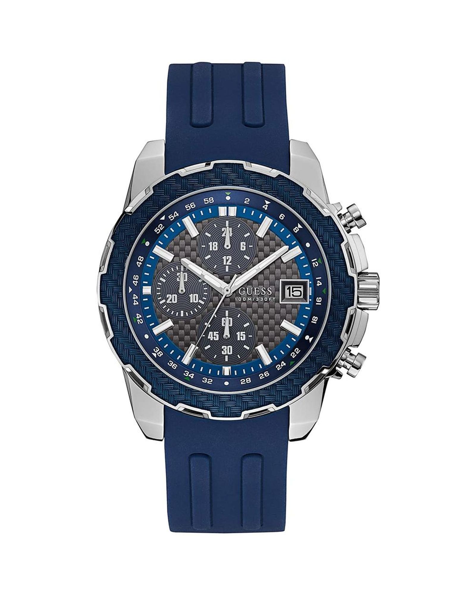 V539-GUW1047G2AC-202506170208-00 Guess Men's Blue Rubber Watch - One Size - Image 1