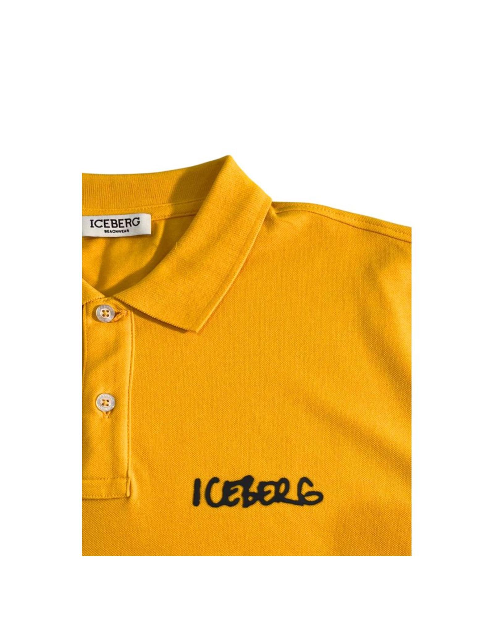 V539-IC-24789-XXL-202506170221-02 Iceberg Men's Yellow Cotton Polo Shirt - 2XL - Image 3