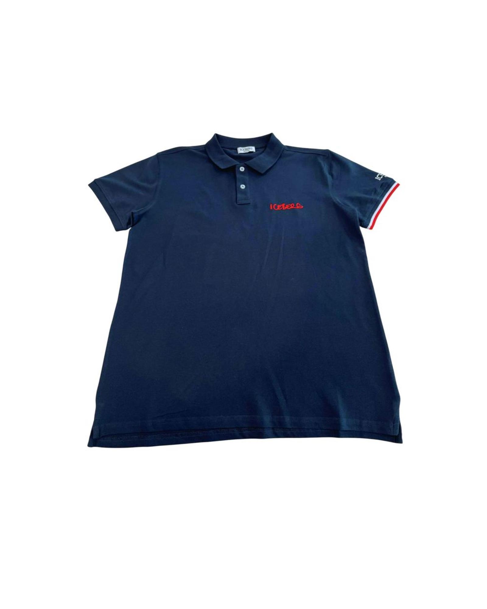 V539-IC-24792-S-202506170226-00 Iceberg Men's Blue Cotton Polo Shirt - S - Image 1